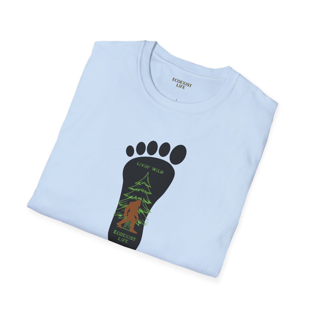 Bigfoot Footprint T‑Shirt – 'I Believe' Forest Sasquatch Tee