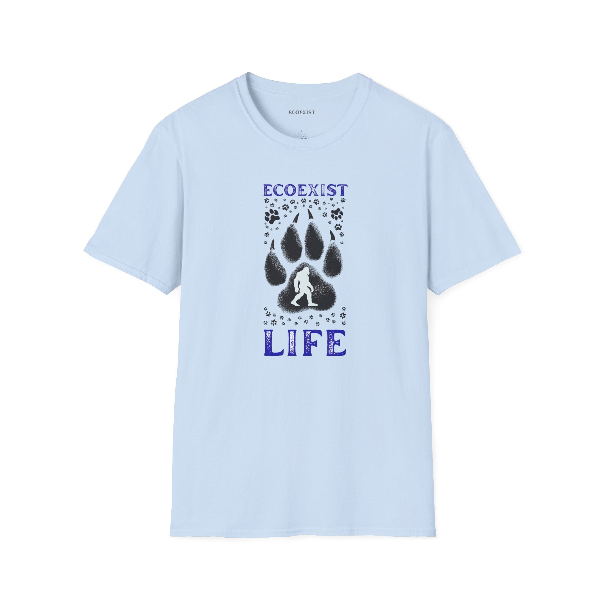 Ecoexist LifePaw Print T-Shirt — Wildlife Conservation Graphic Tee- Bigfoot