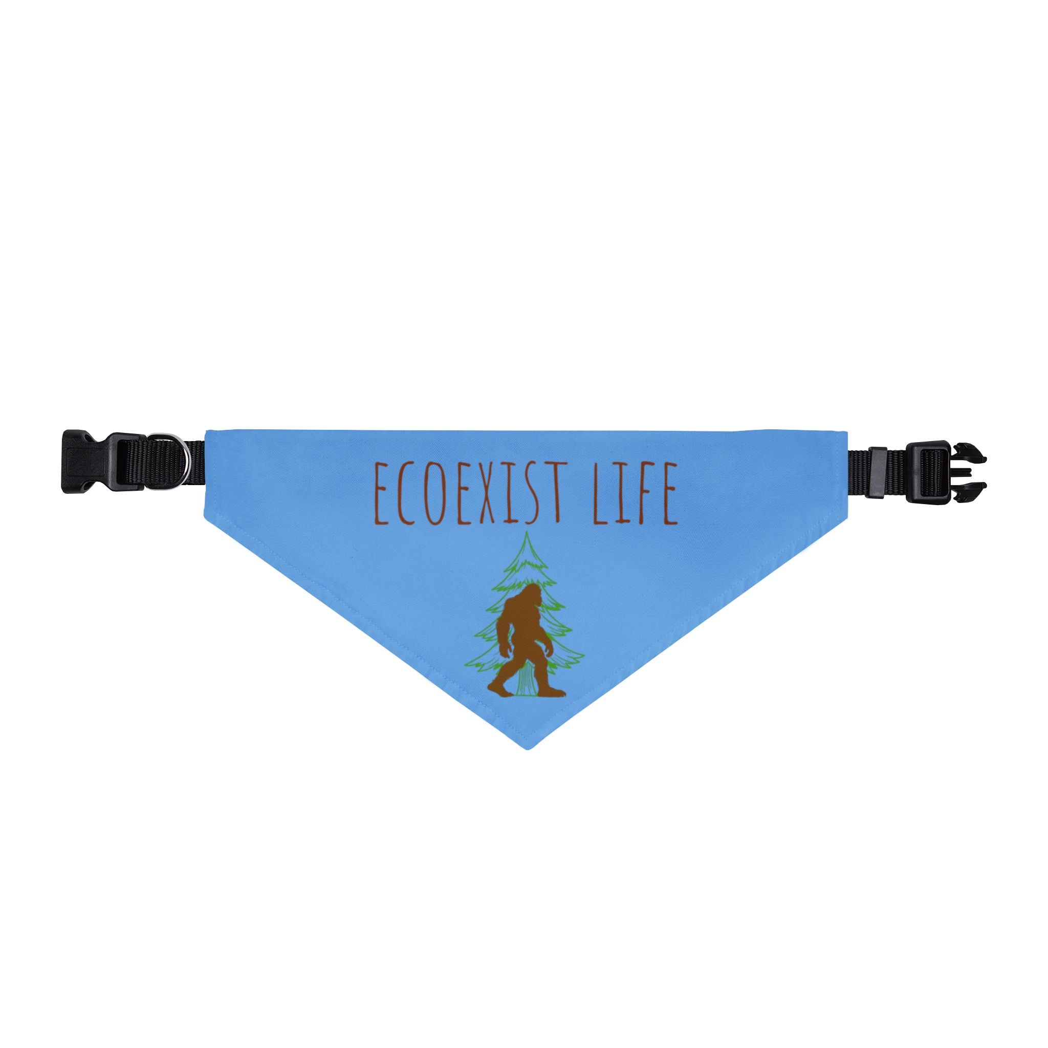 Clip-on Pet Bandana — "Livin' the Wild Life" Bigfooot-Ecoexist Life collar