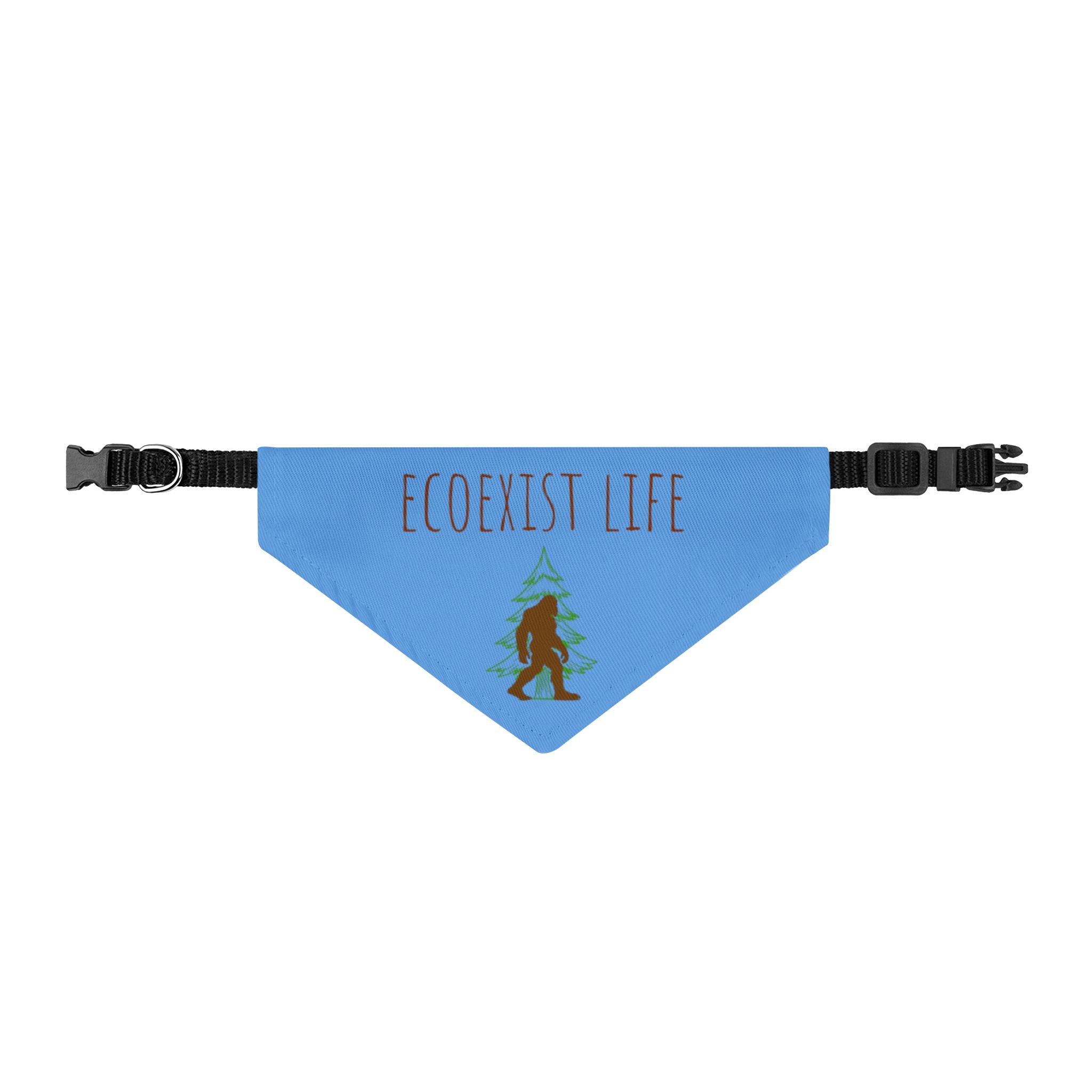 Clip-on Pet Bandana — "Livin' the Wild Life" Bigfooot-Ecoexist Life collar