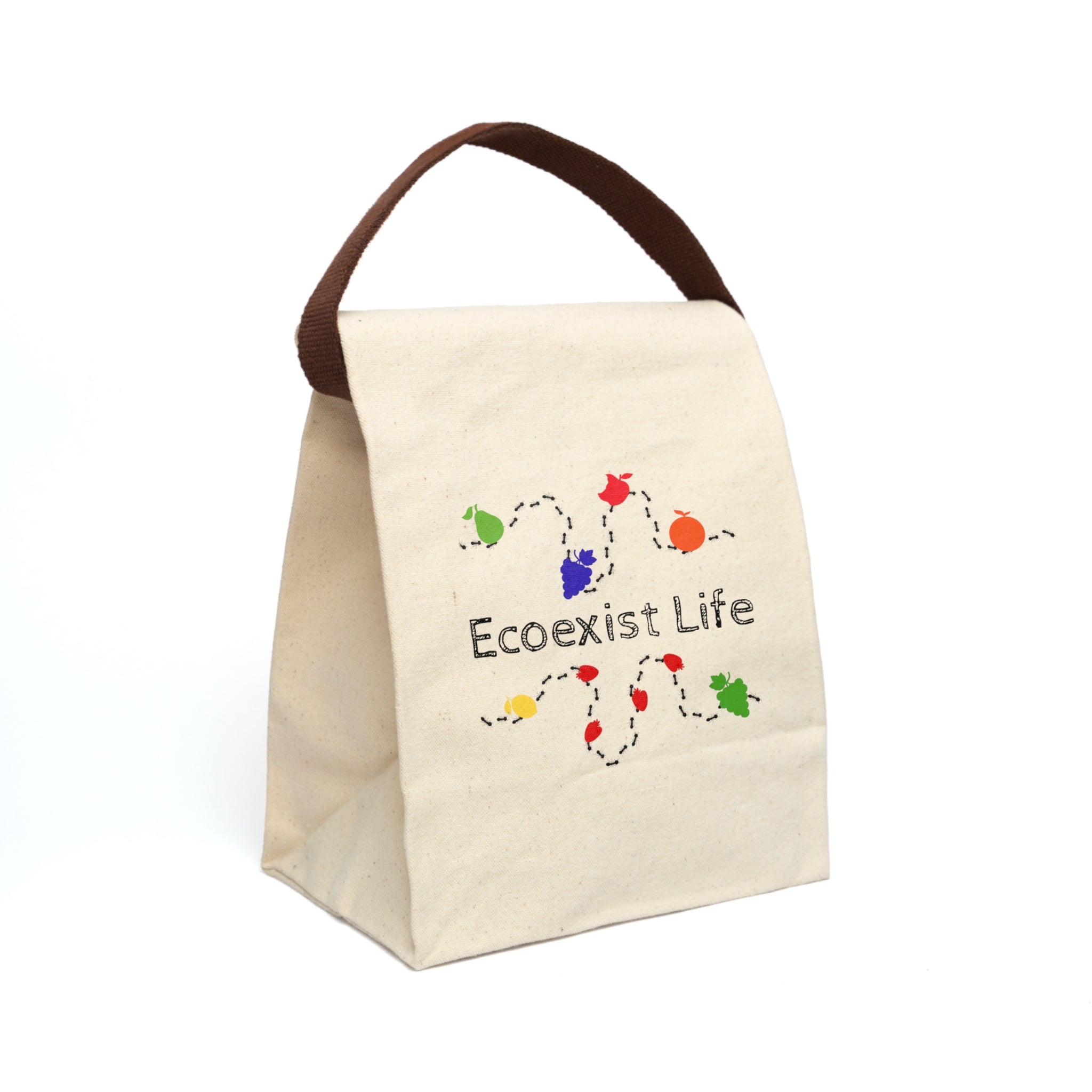 Canvas Lunch Bag — Ecoexist Life Reusable Tote with Strap