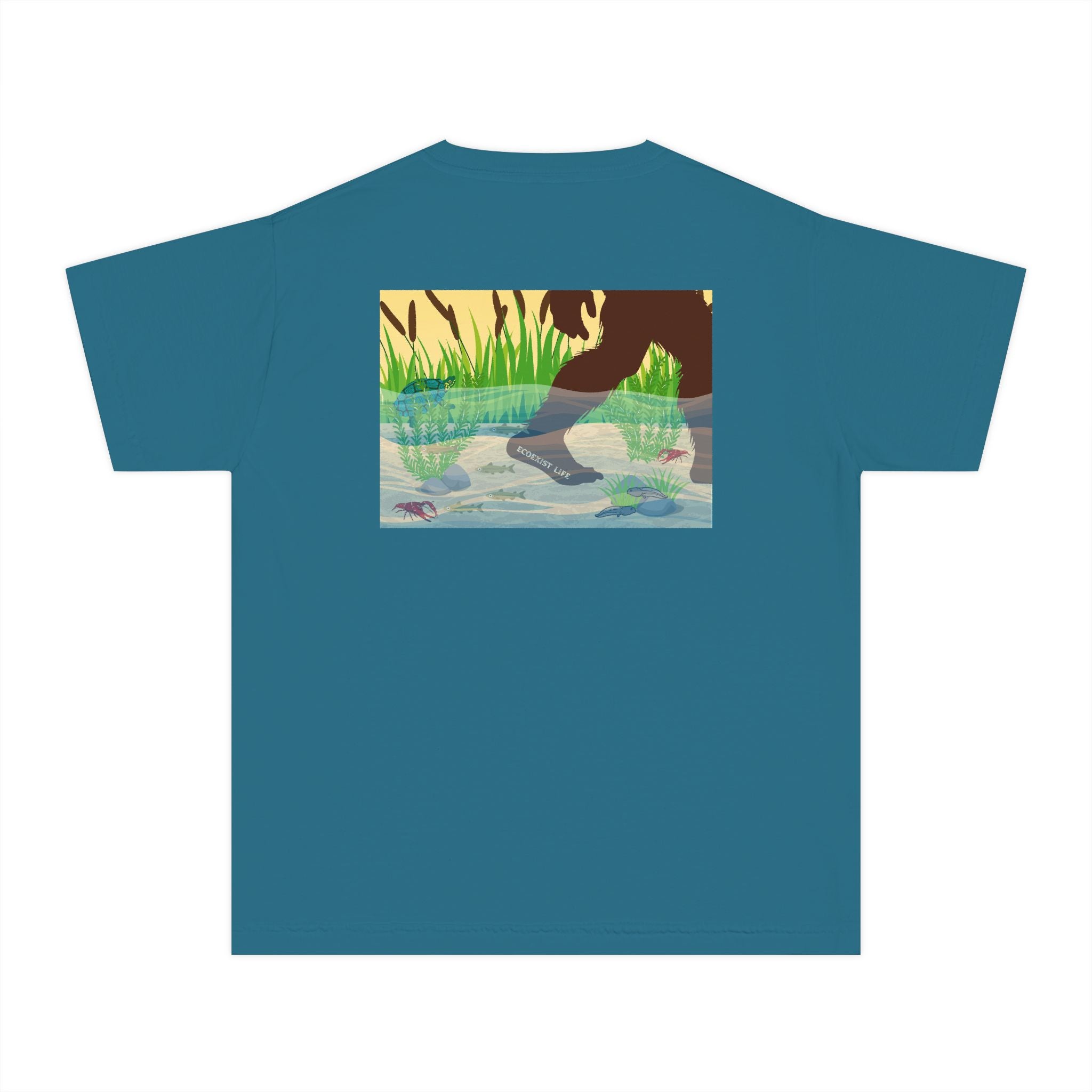 Ecoexist Life Youth Tee — 'Livin' the Wild Life' Pond Graphic