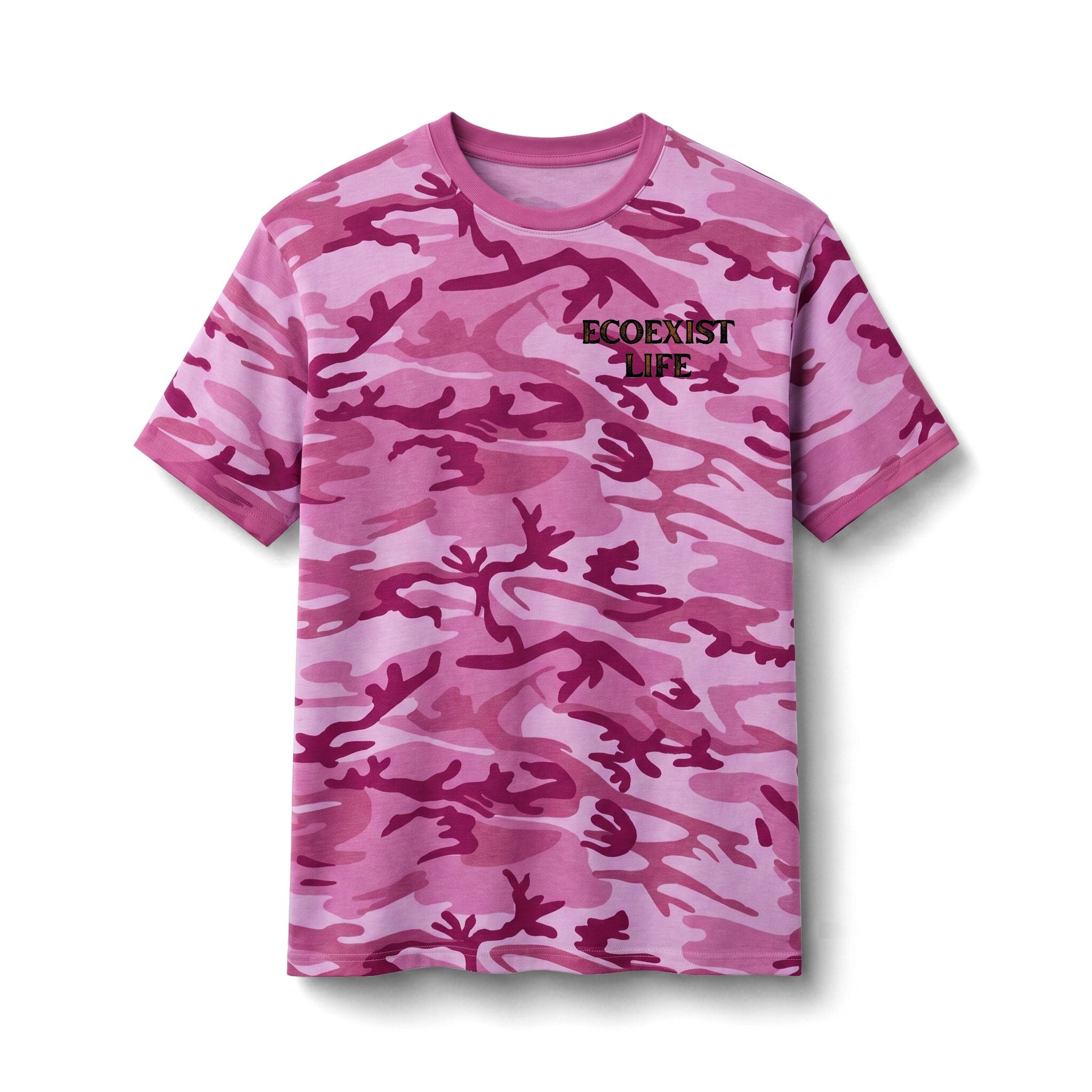 Camo Cotton Tee — Ecoexist Life Classic Crewneck