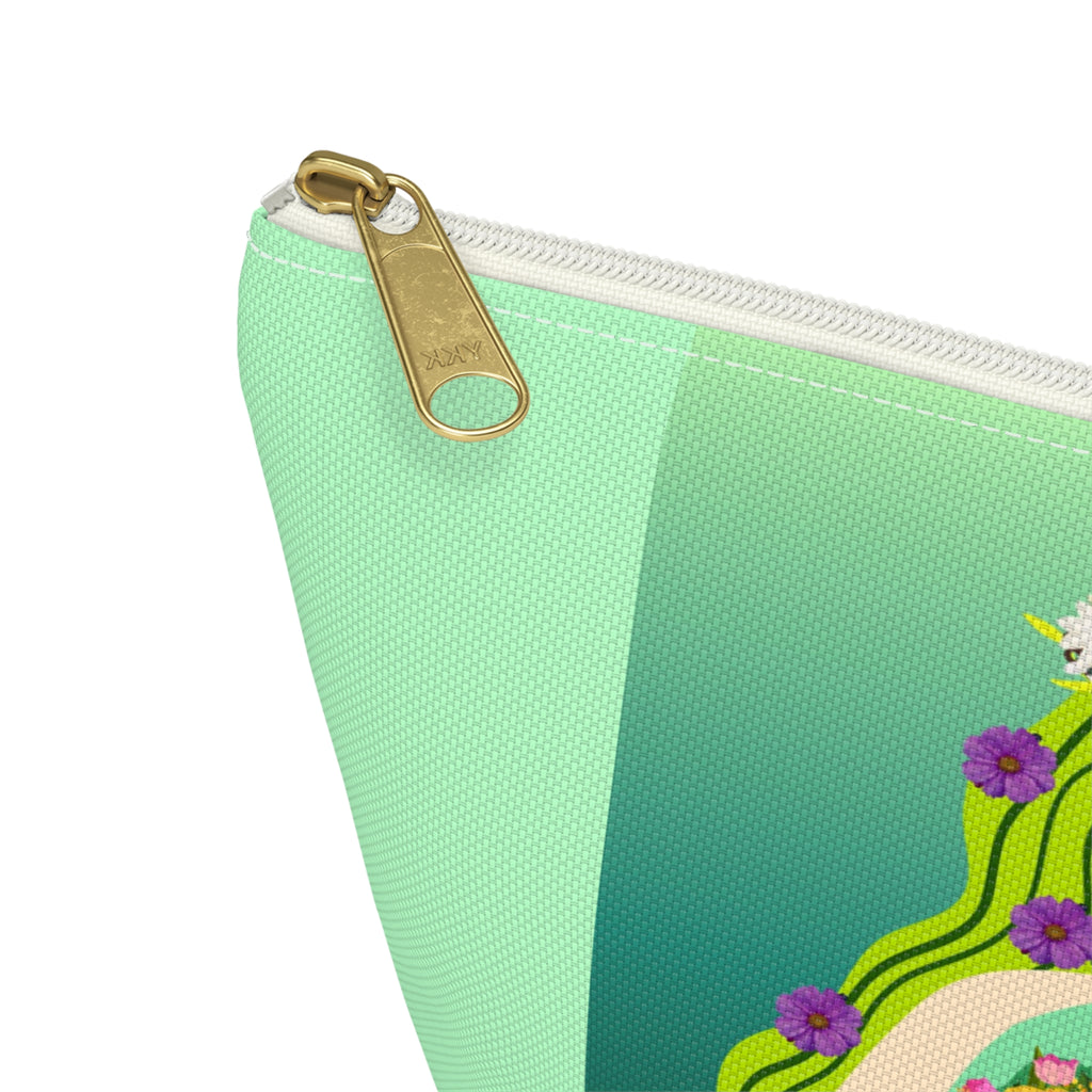 Ecoexist Life Floral Goddess Accessory Pouch — 'Eternal Life' T-Bottom Makeup Bag