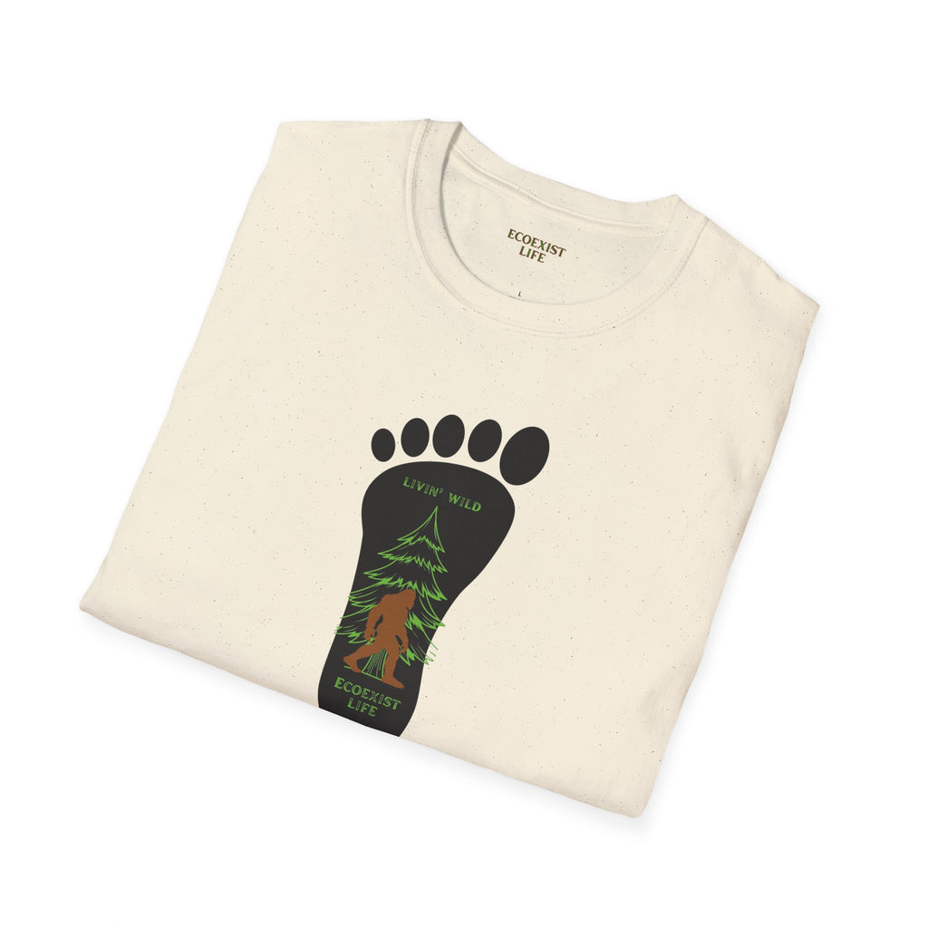 Bigfoot Footprint T‑Shirt – 'I Believe' Forest Sasquatch Tee