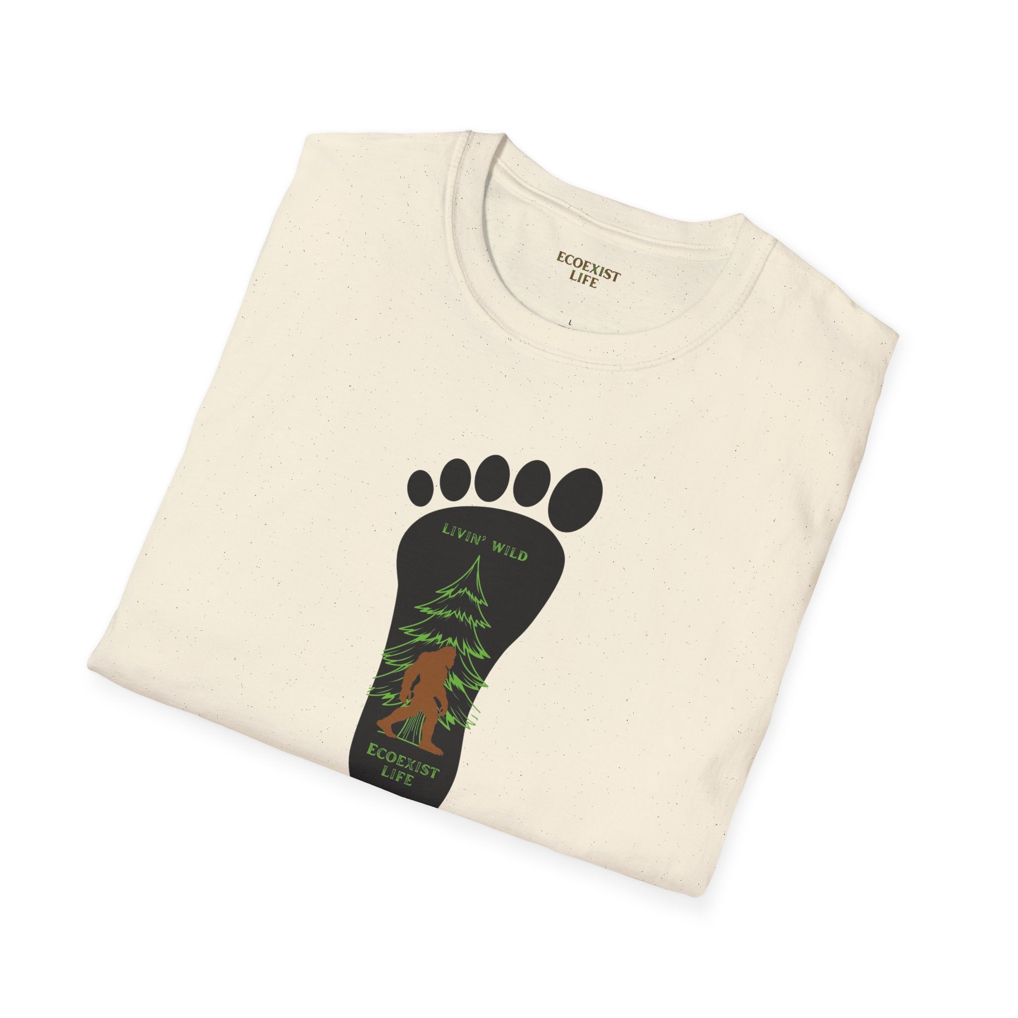 Bigfoot Footprint T‑Shirt – 'I Believe' Forest Sasquatch Tee