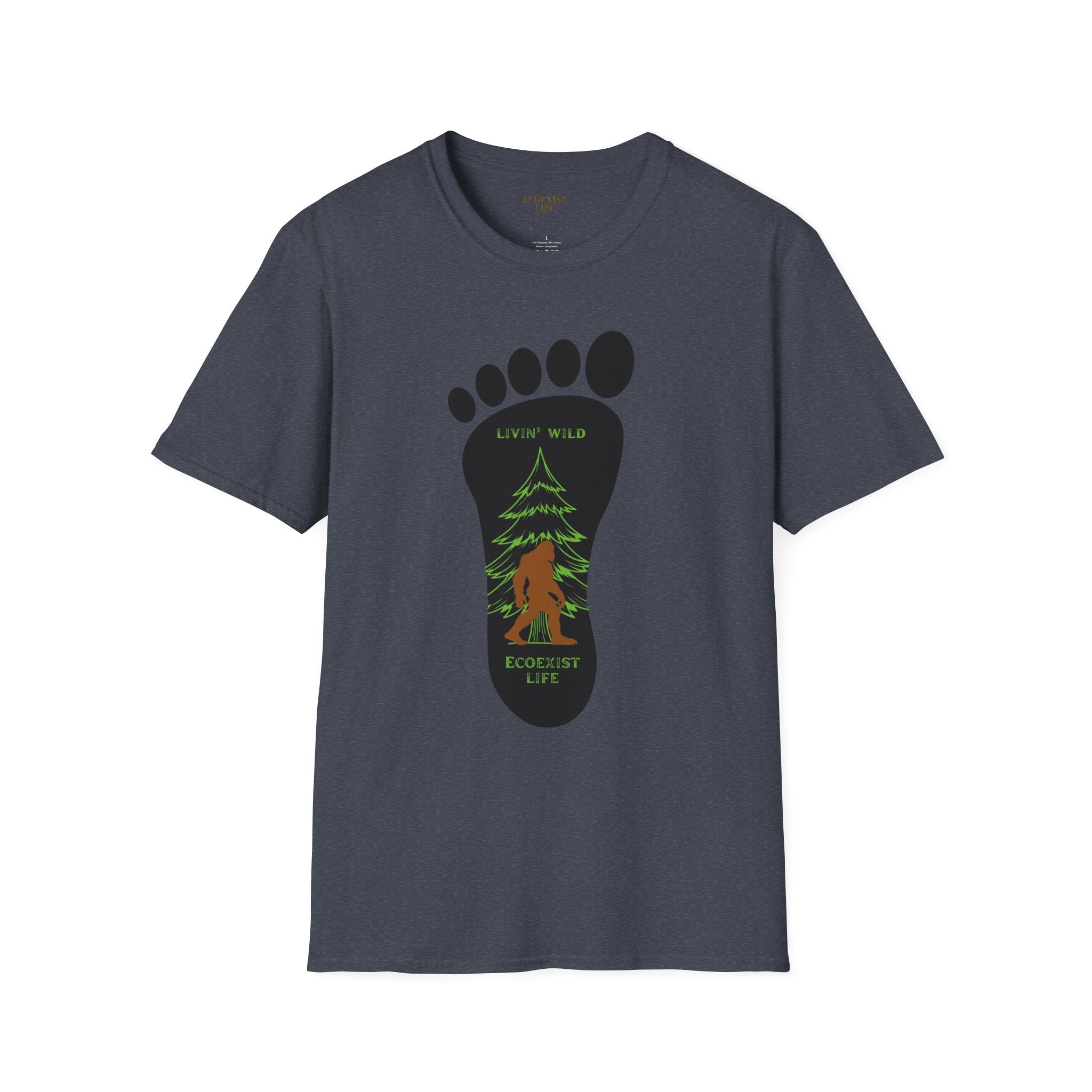 Bigfoot Footprint T‑Shirt – Ecoexist Life Tee
