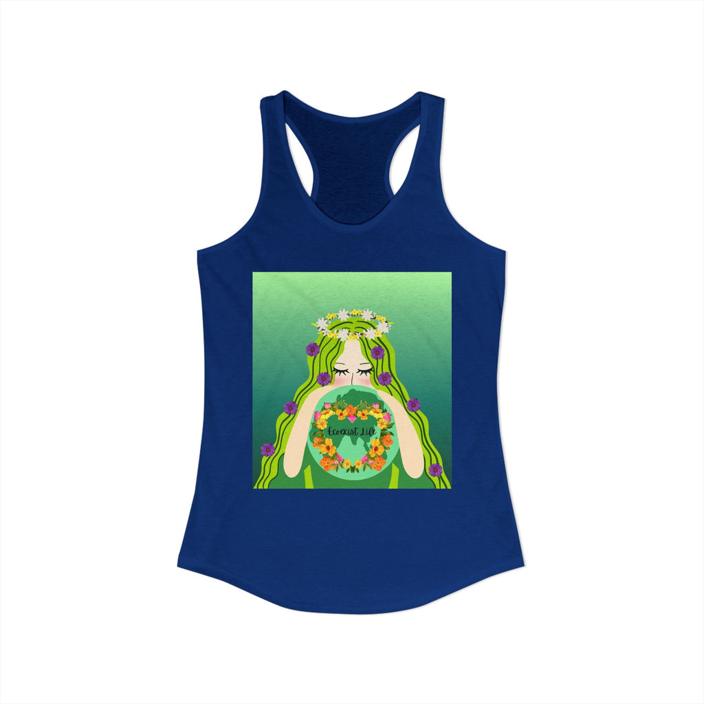 Women's Ideal Racerback Tank-Ecoexist Life Shirt