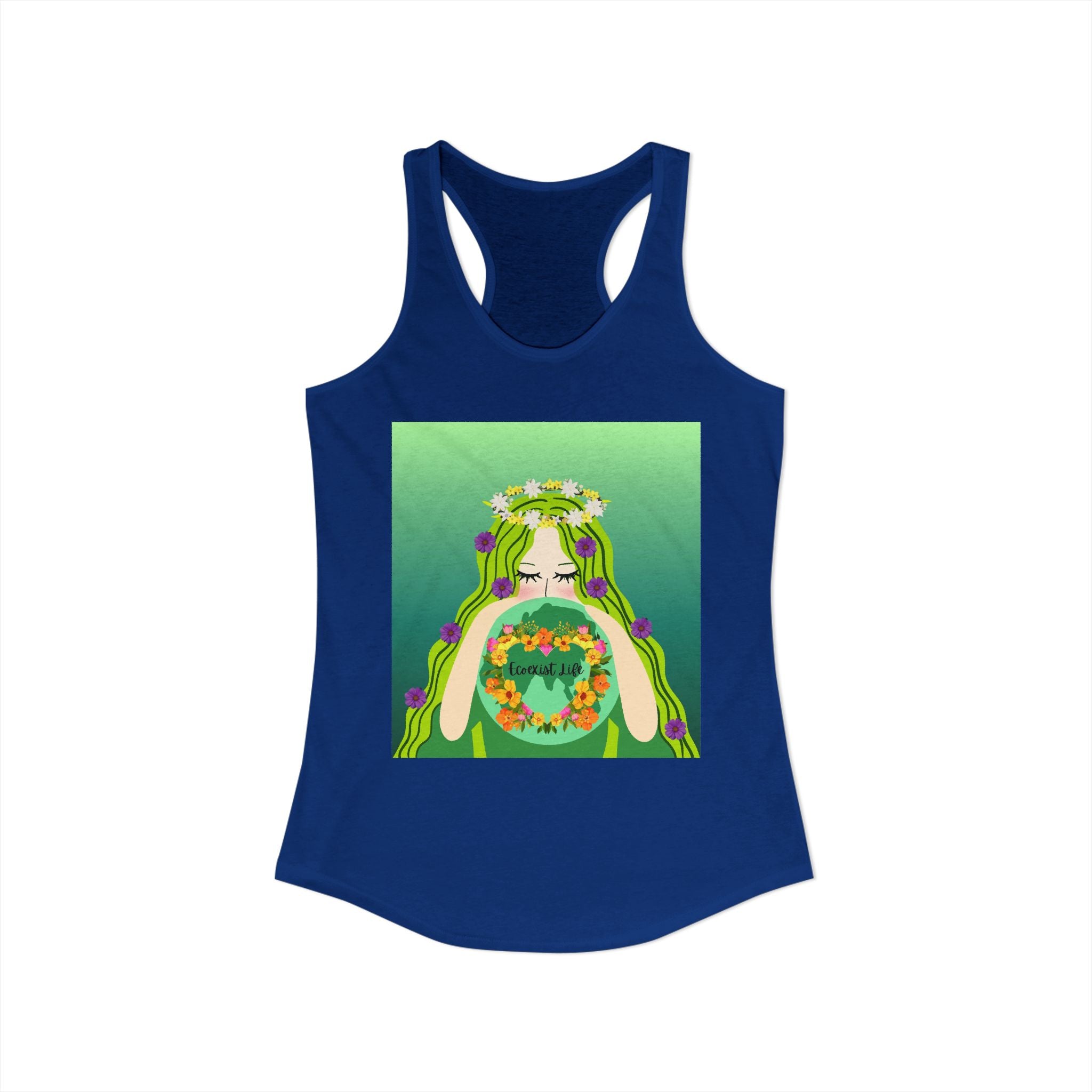 Women's Ideal Racerback Tank-Ecoexist Life Shirt
