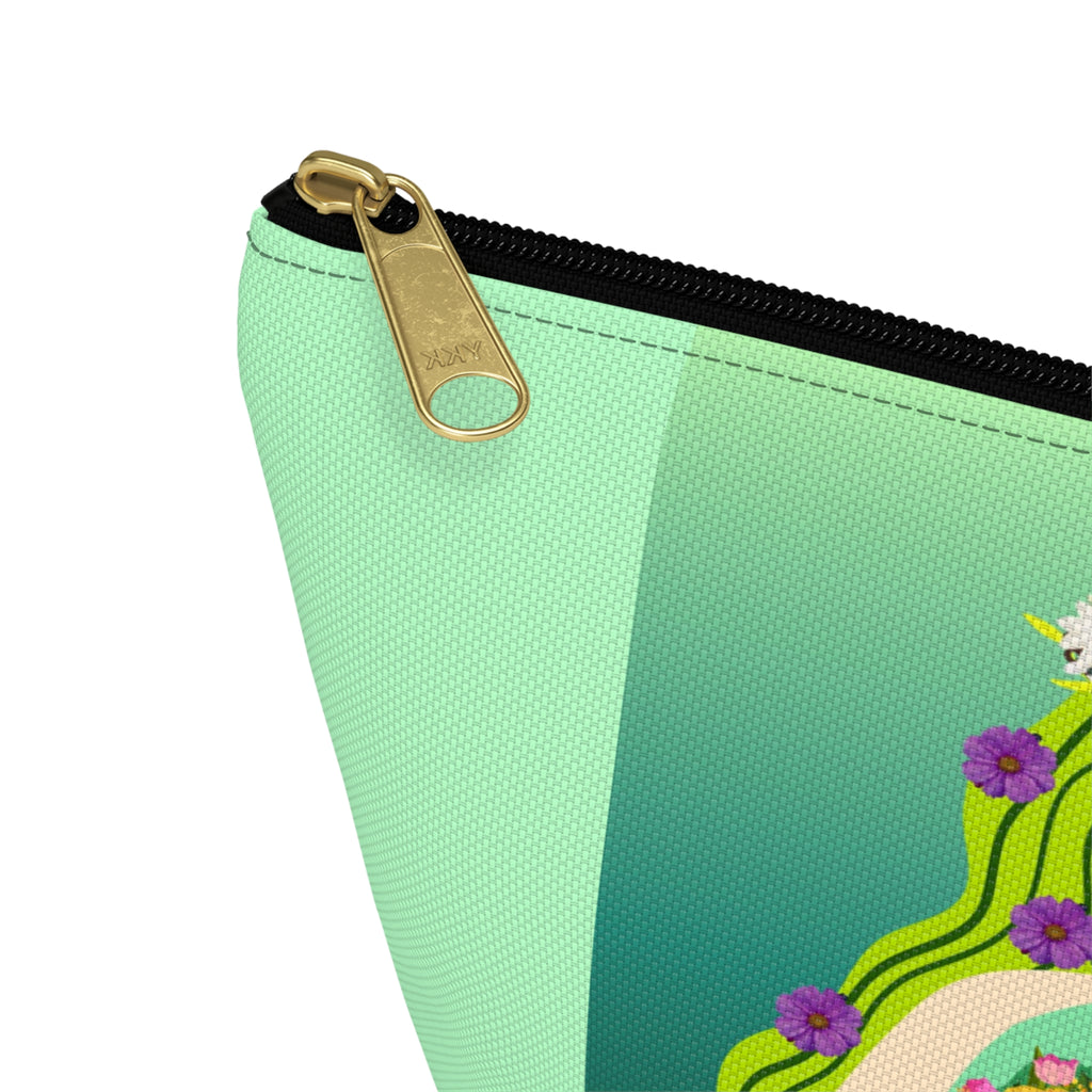 Ecoexist Life Floral Goddess Accessory Pouch — 'Eternal Life' T-Bottom Makeup Bag