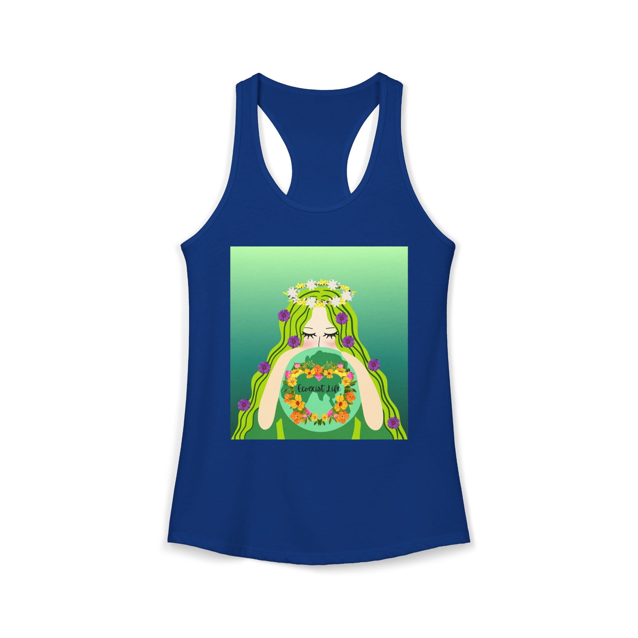 Women's Ideal Racerback Tank-Ecoexist Life Shirt