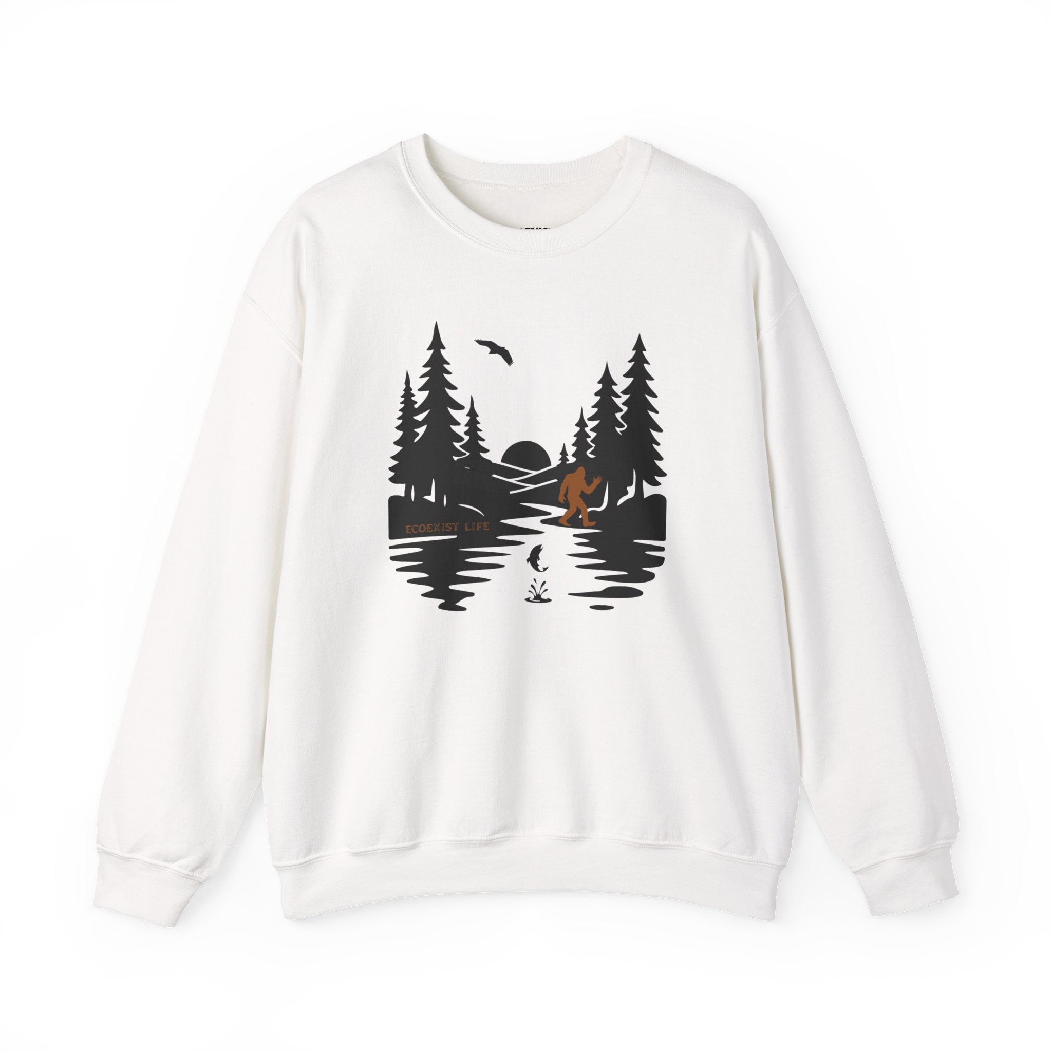 Wildlife Lake Scene Sweatshirt — Livin the Wild Life Crewneck-Ecoexist Life