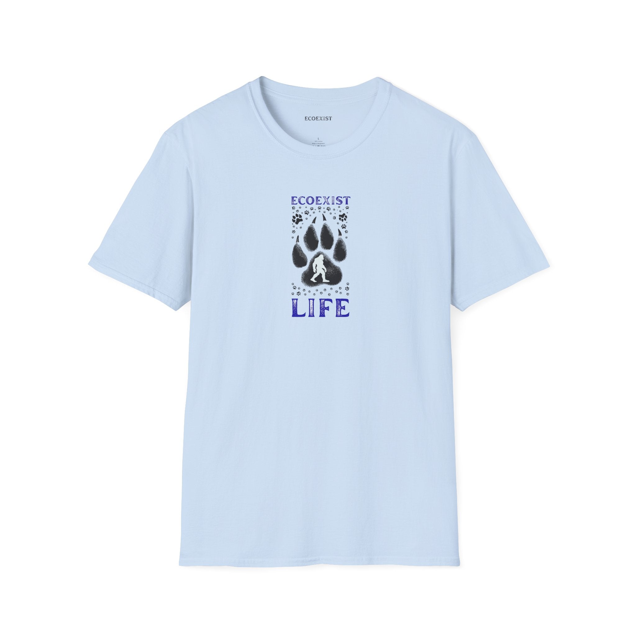 EcoExist Paw Print T-Shirt — Wildlife Conservation Graphic Tee