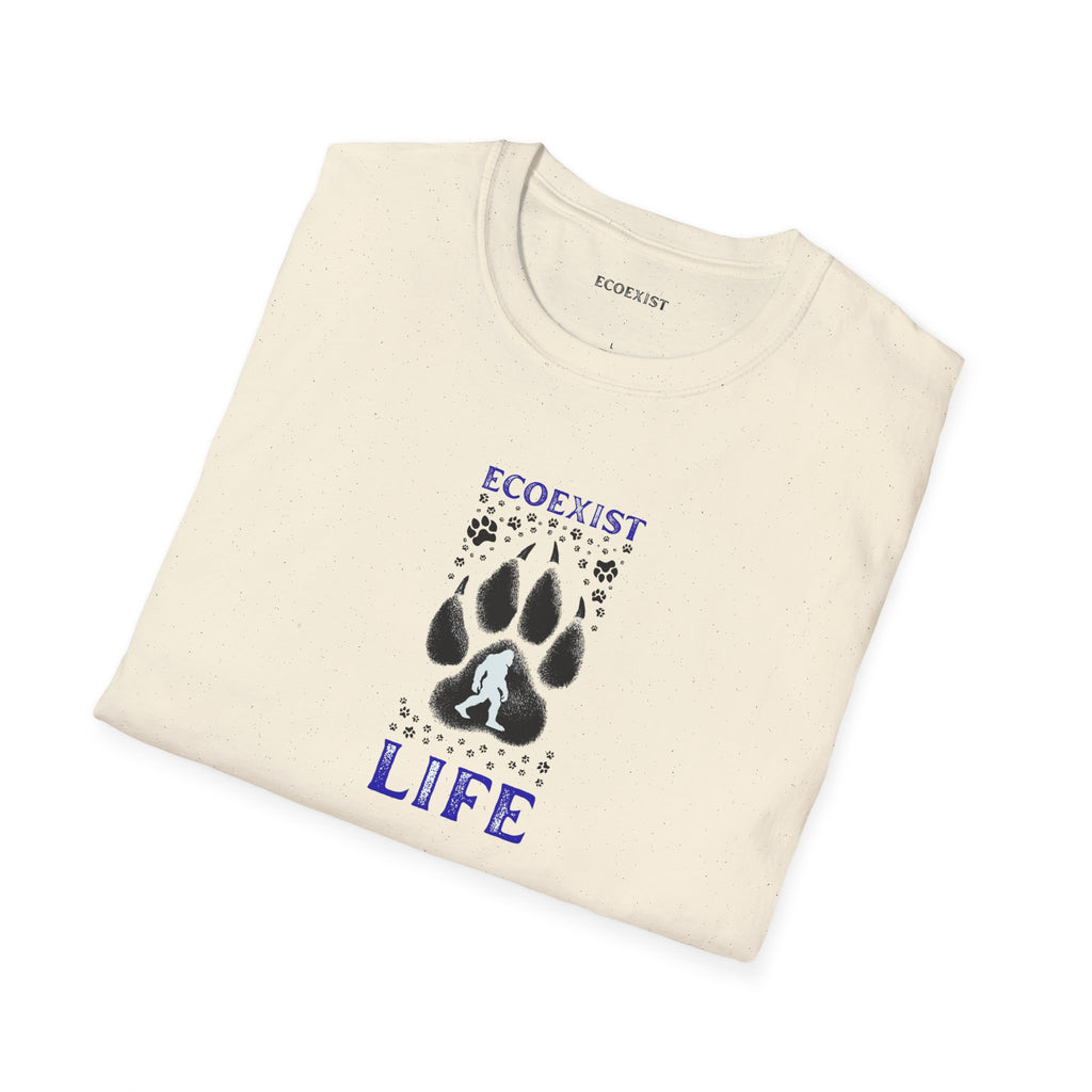 EcoExist Paw Print T-Shirt — Wildlife Conservation Graphic Tee