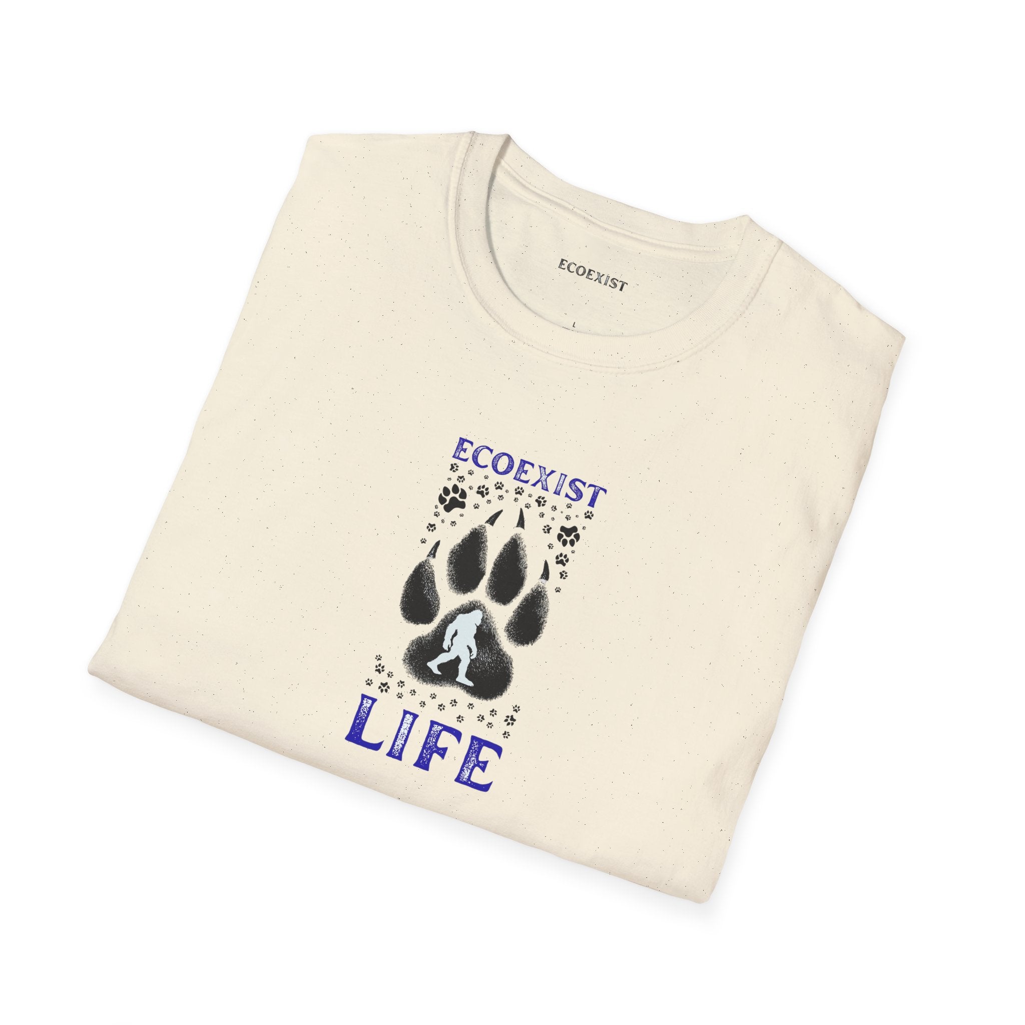 EcoExist Paw Print T-Shirt — Wildlife Conservation Graphic Tee