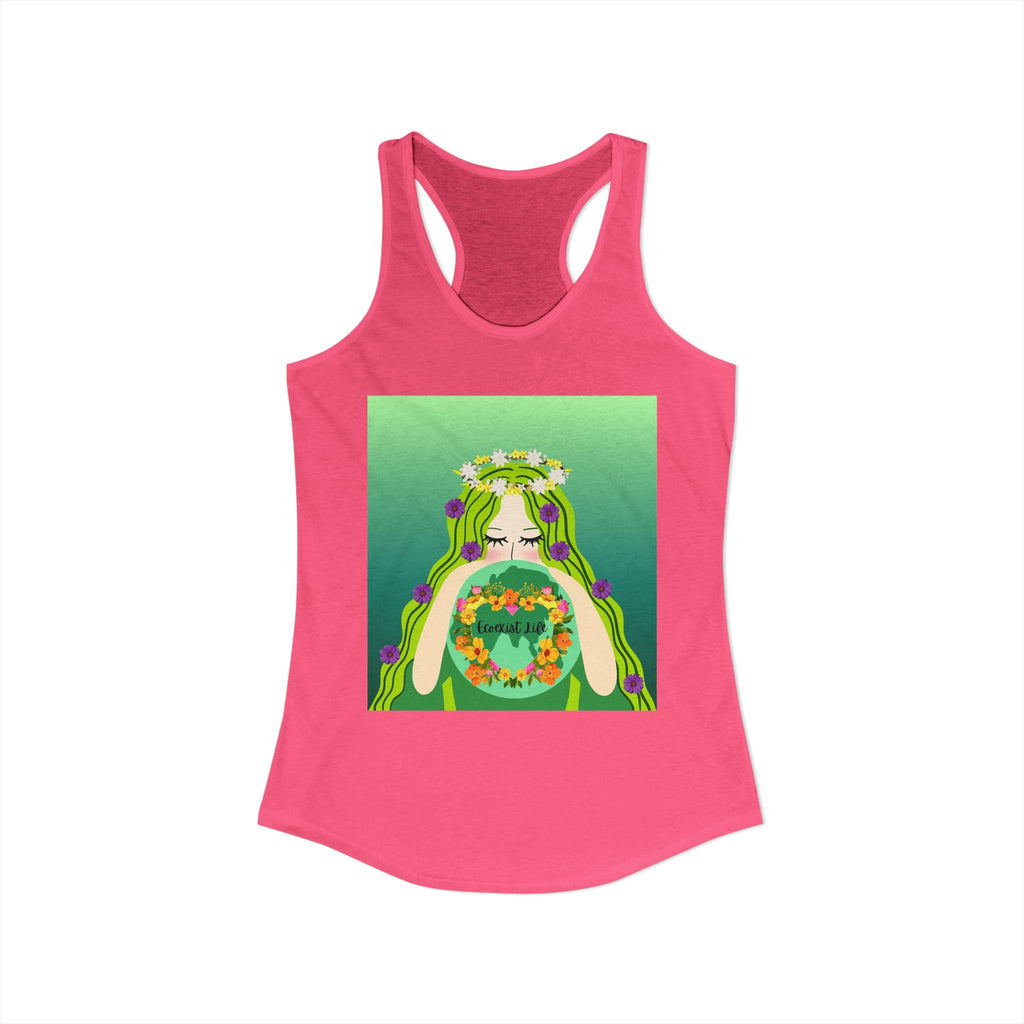 Women's Ideal Racerback Tank-Ecoexist Life Shirt