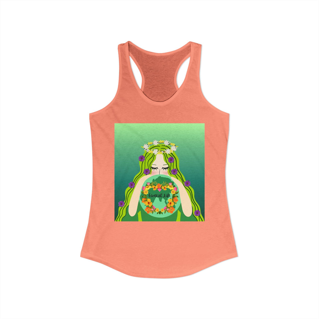 Women's Ideal Racerback Tank-Ecoexist Life Shirt
