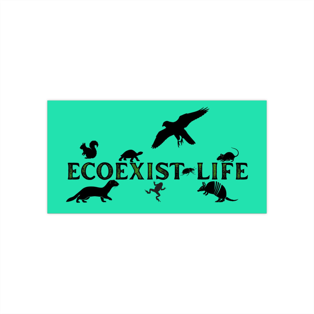 Ecoexist Life Bumper Sticker — Wildlife Conservation Decal