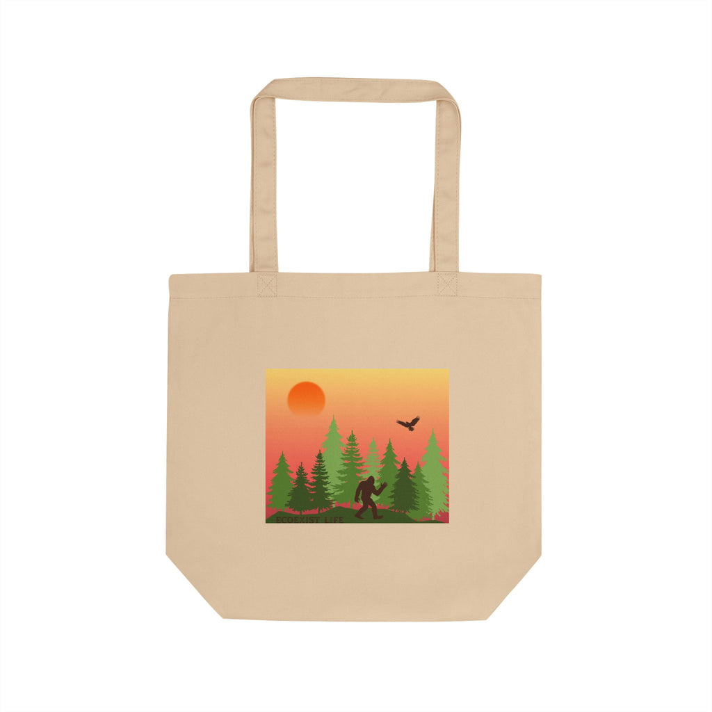 Forest Sunset Tote Bag — Bigfoot Woodland Canvas Ecoexist Life Tote