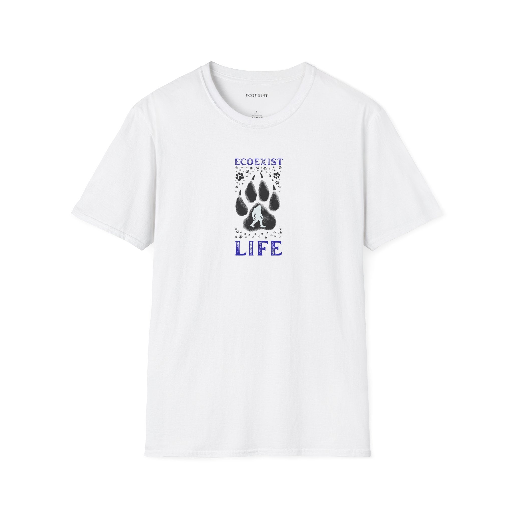 EcoExist Paw Print T-Shirt — Wildlife Conservation Graphic Tee