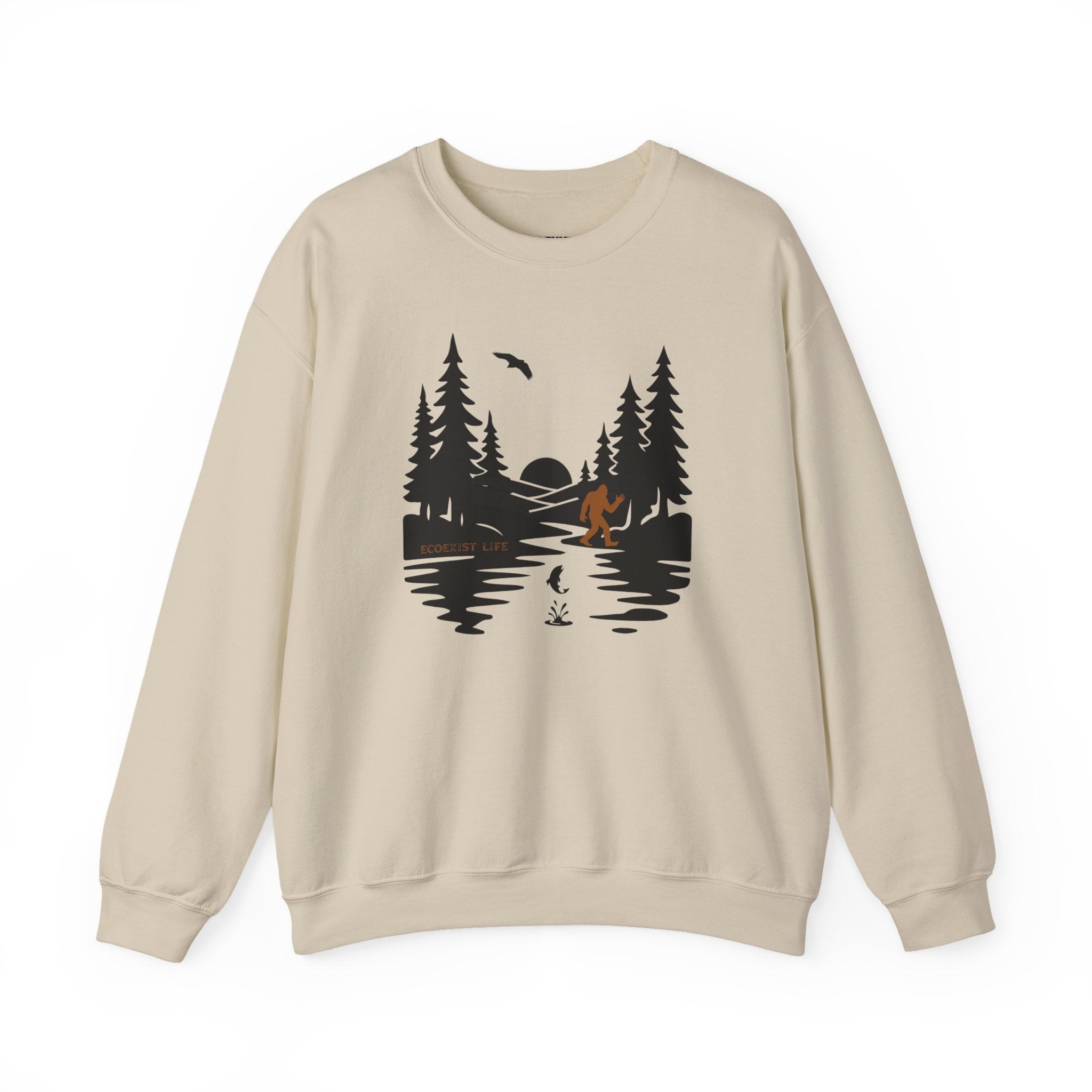 Wildlife Lake Scene Sweatshirt — Livin the Wild Life Crewneck-Ecoexist Life