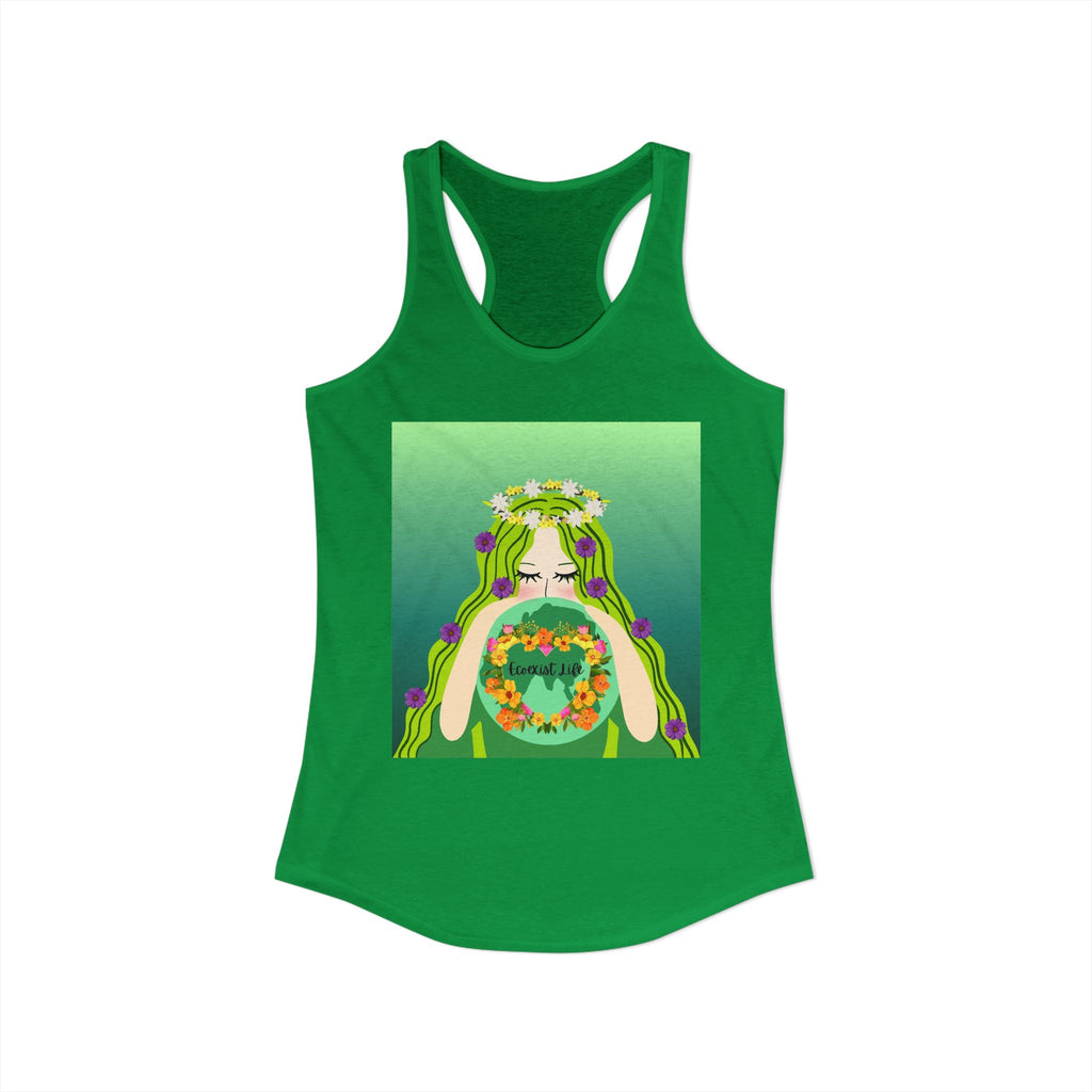 Women's Ideal Racerback Tank-Ecoexist Life Shirt