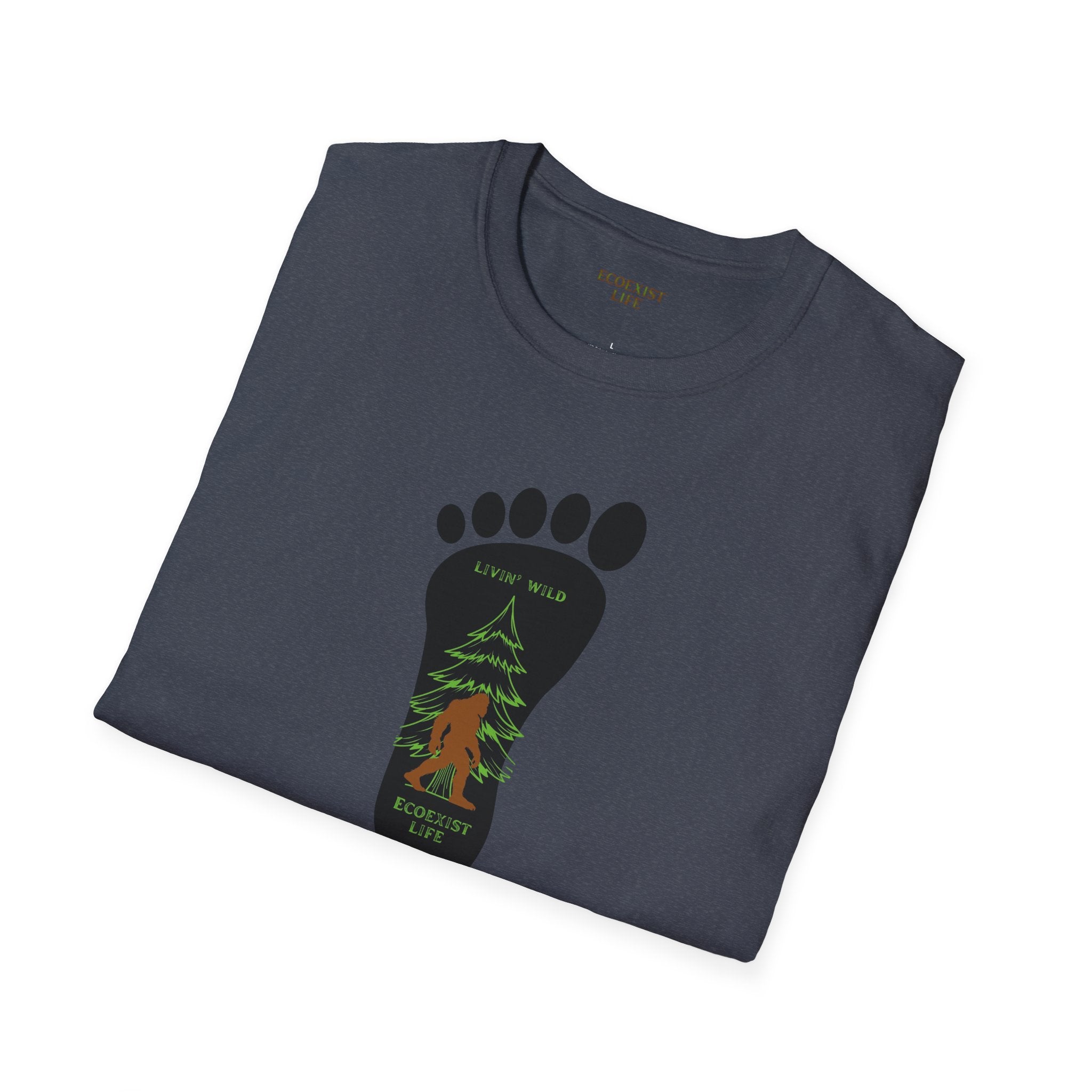 Bigfoot Footprint T‑Shirt – 'I Believe' Forest Sasquatch Tee