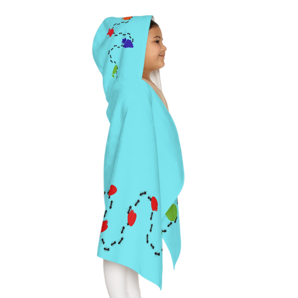 Youth Hooded Towel — 'Ecoexist Life' Colorful Sea Turtle Swim Wrap