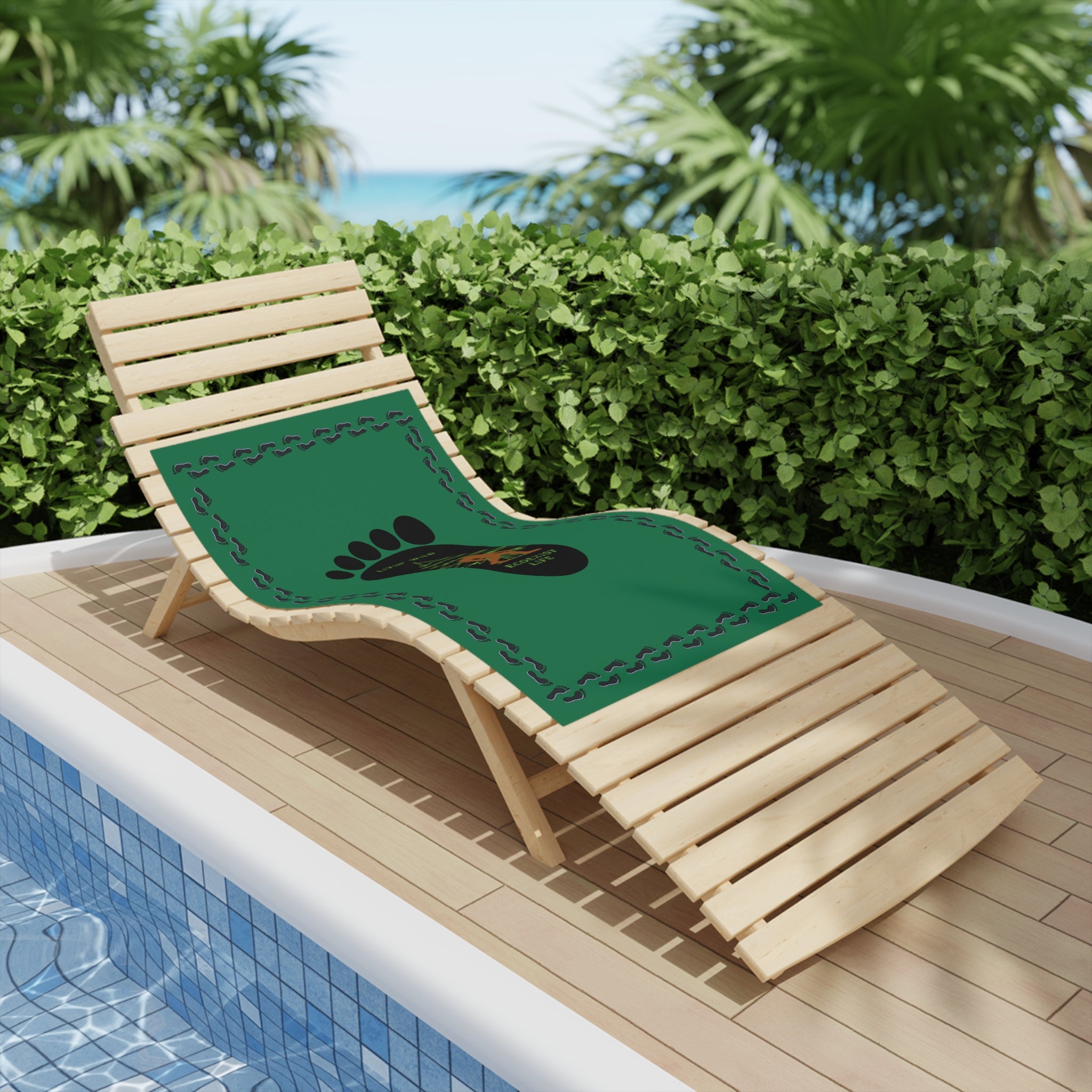 Bigfoot Forest Footprint Beach Towel — "Livin' Wild" Ecoexist Life