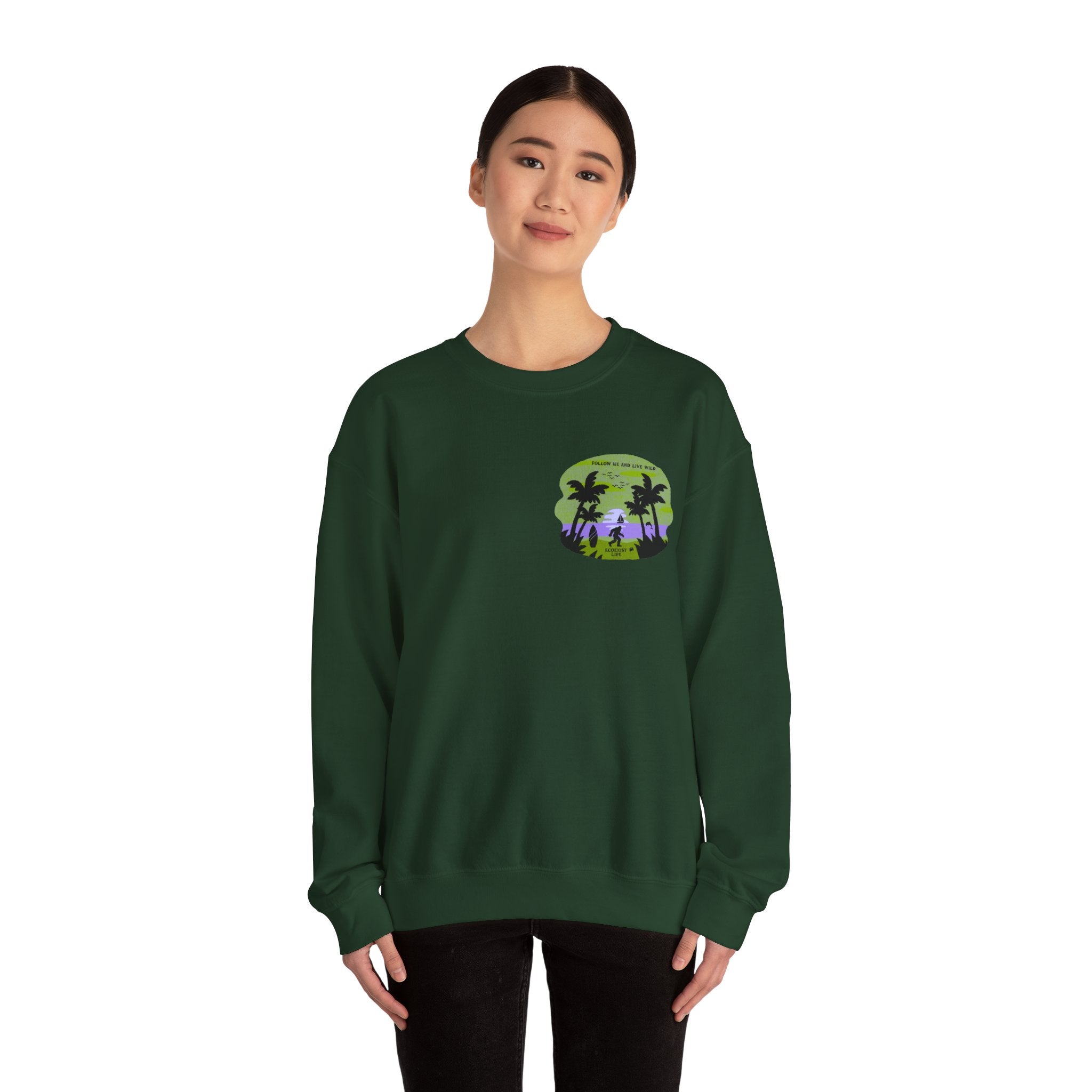 Tropical Sunset Crewneck Sweatshirt — Ecoexist Life