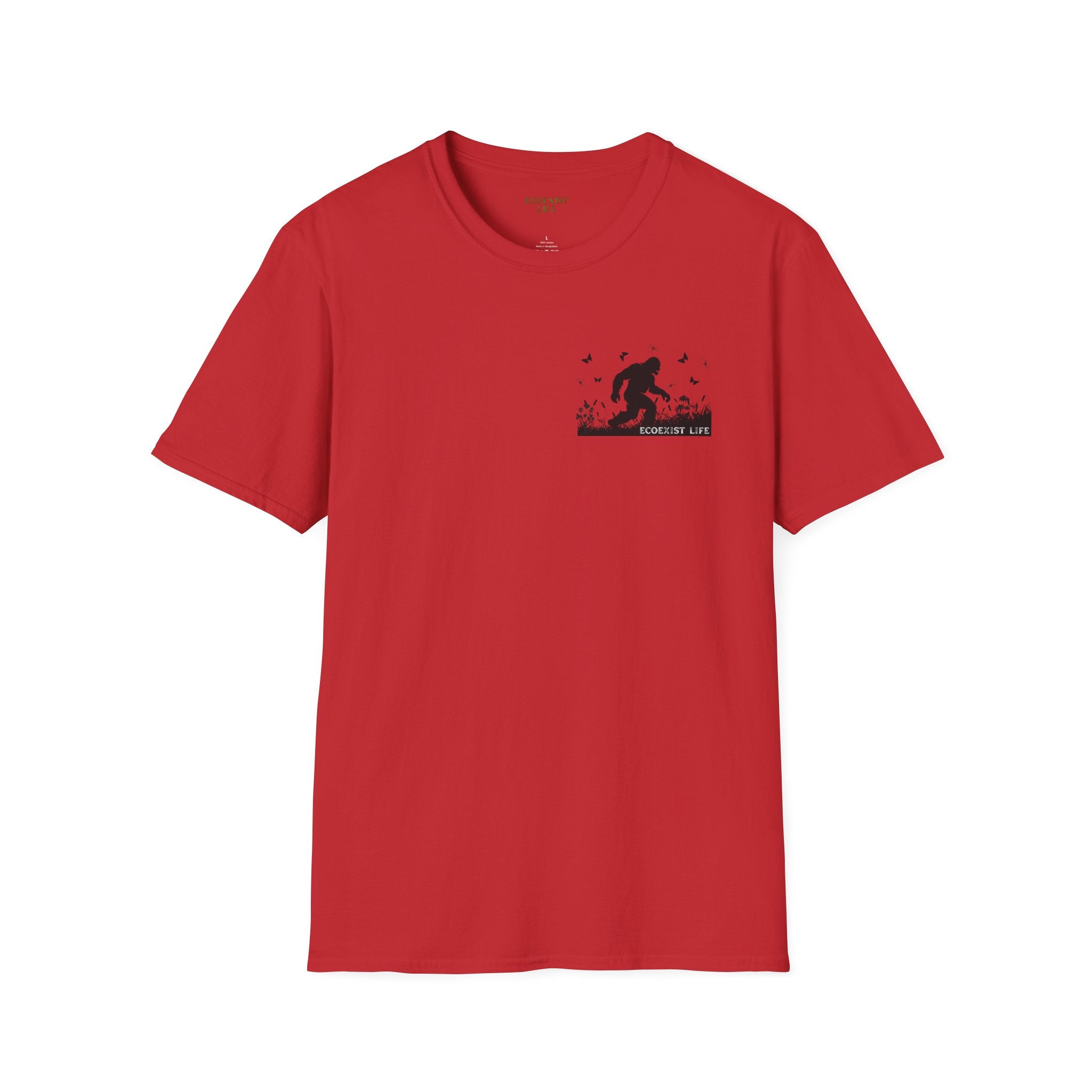 Ecoexist Life Bigfoot Silhouette T-Shirt — Sasquatch Forest Adventure Tee