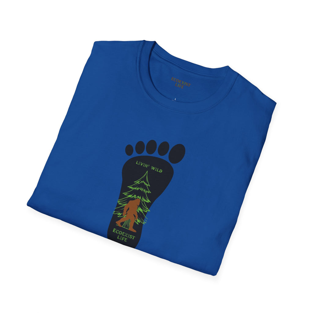Bigfoot Footprint T‑Shirt – 'I Believe' Forest Sasquatch Tee