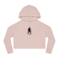 EcoExist Cropped Hoodie – Women’s Nature Lover Hoodie with Bigfoot Tree Design