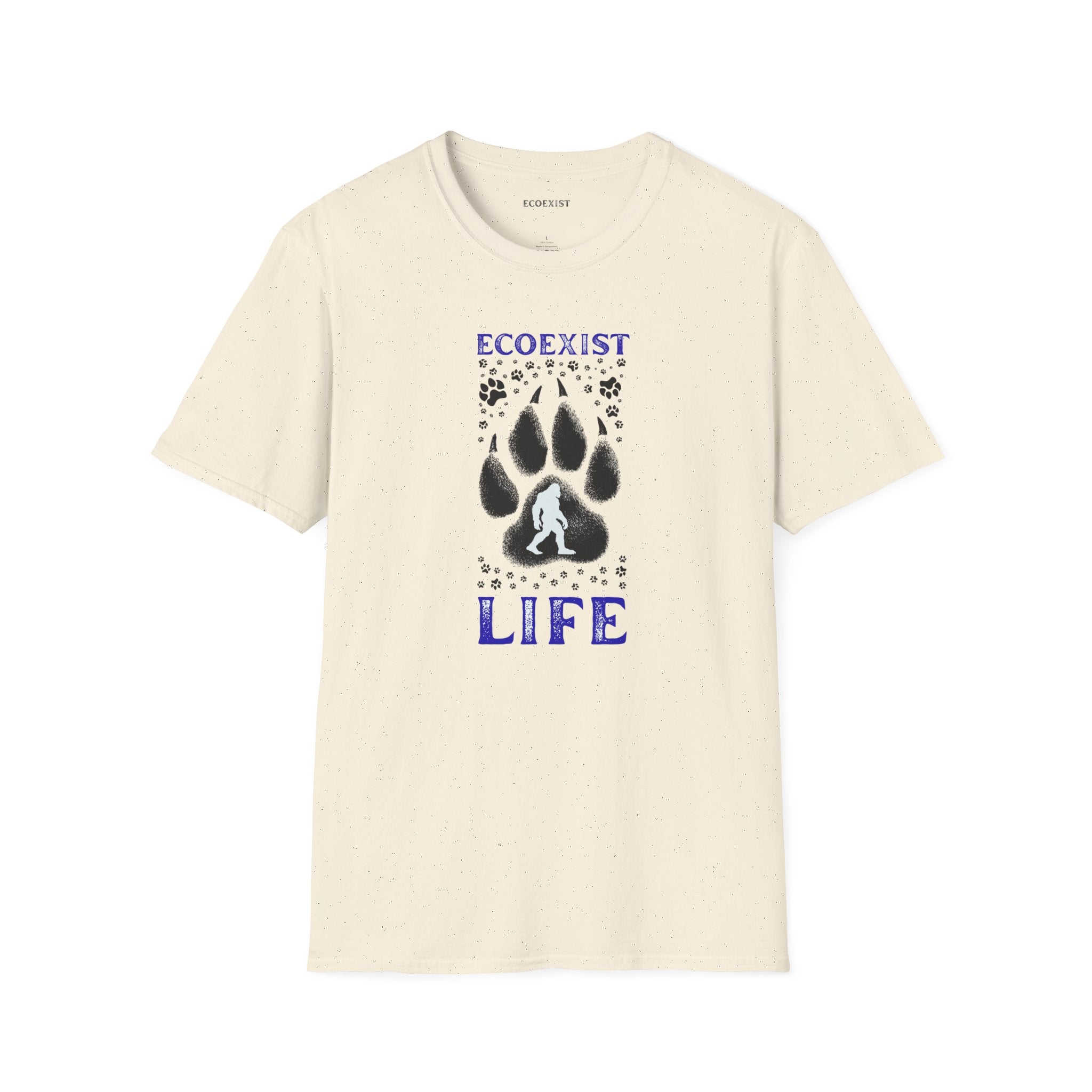 Ecoexist LifePaw Print T-Shirt — Wildlife Conservation Graphic Tee- Bigfoot