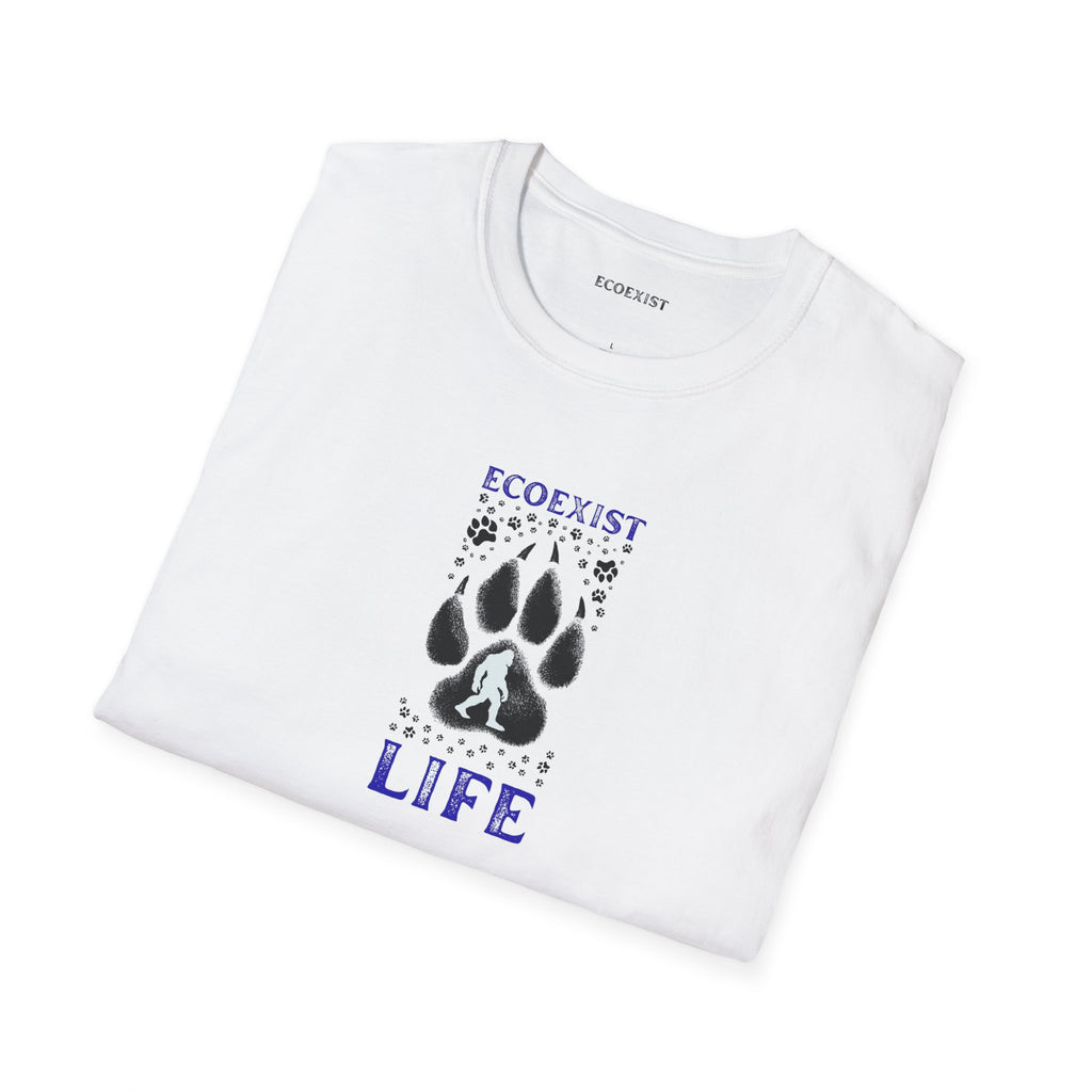 EcoExist Paw Print T-Shirt — Wildlife Conservation Graphic Tee