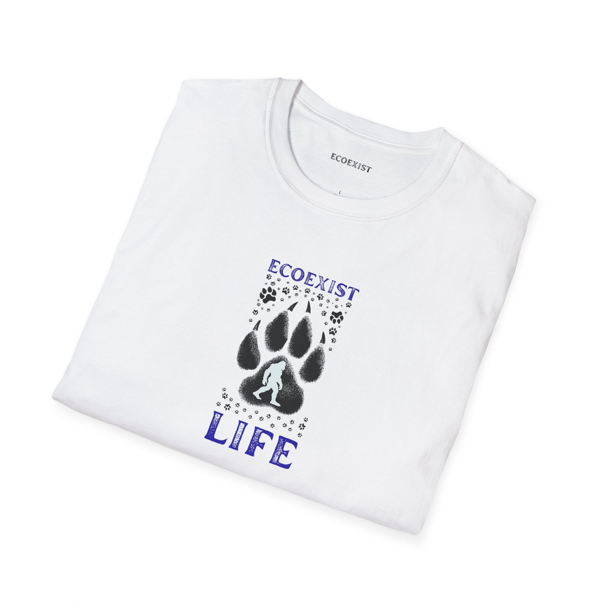 EcoExist Paw Print T-Shirt — Wildlife Conservation Graphic Tee