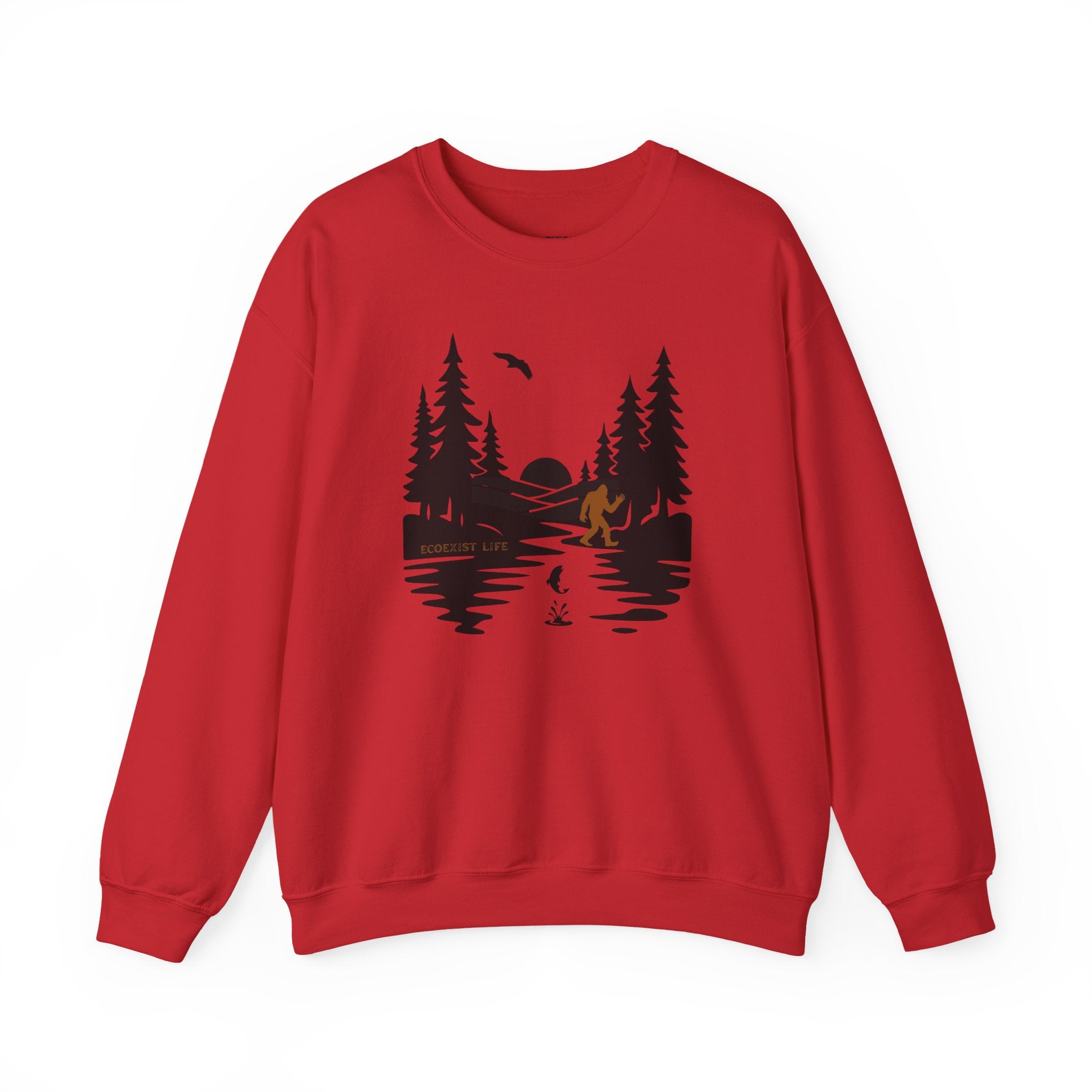 Wildlife Lake Scene Sweatshirt — Livin the Wild Life Crewneck-Ecoexist Life