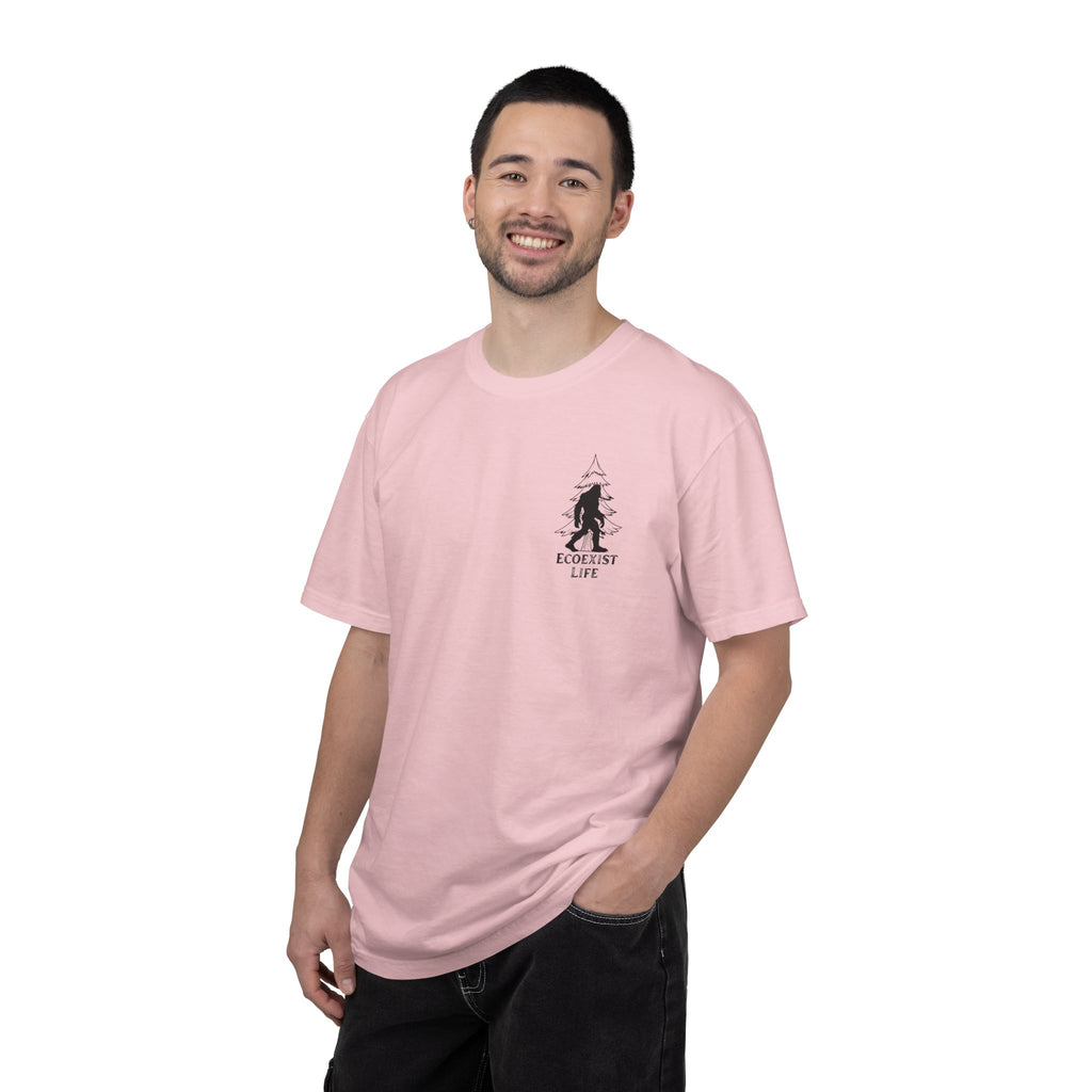 Bigfoot Eco-Trail T-Shirt — "ECOXIST" Front & "Livin' The Wild Life" Back