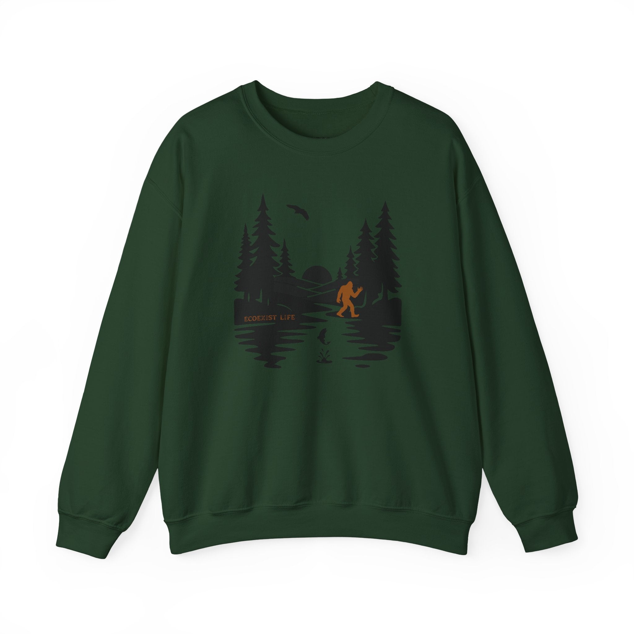 Wildlife Lake Scene Sweatshirt — Livin the Wild Life Crewneck-Ecoexist Life
