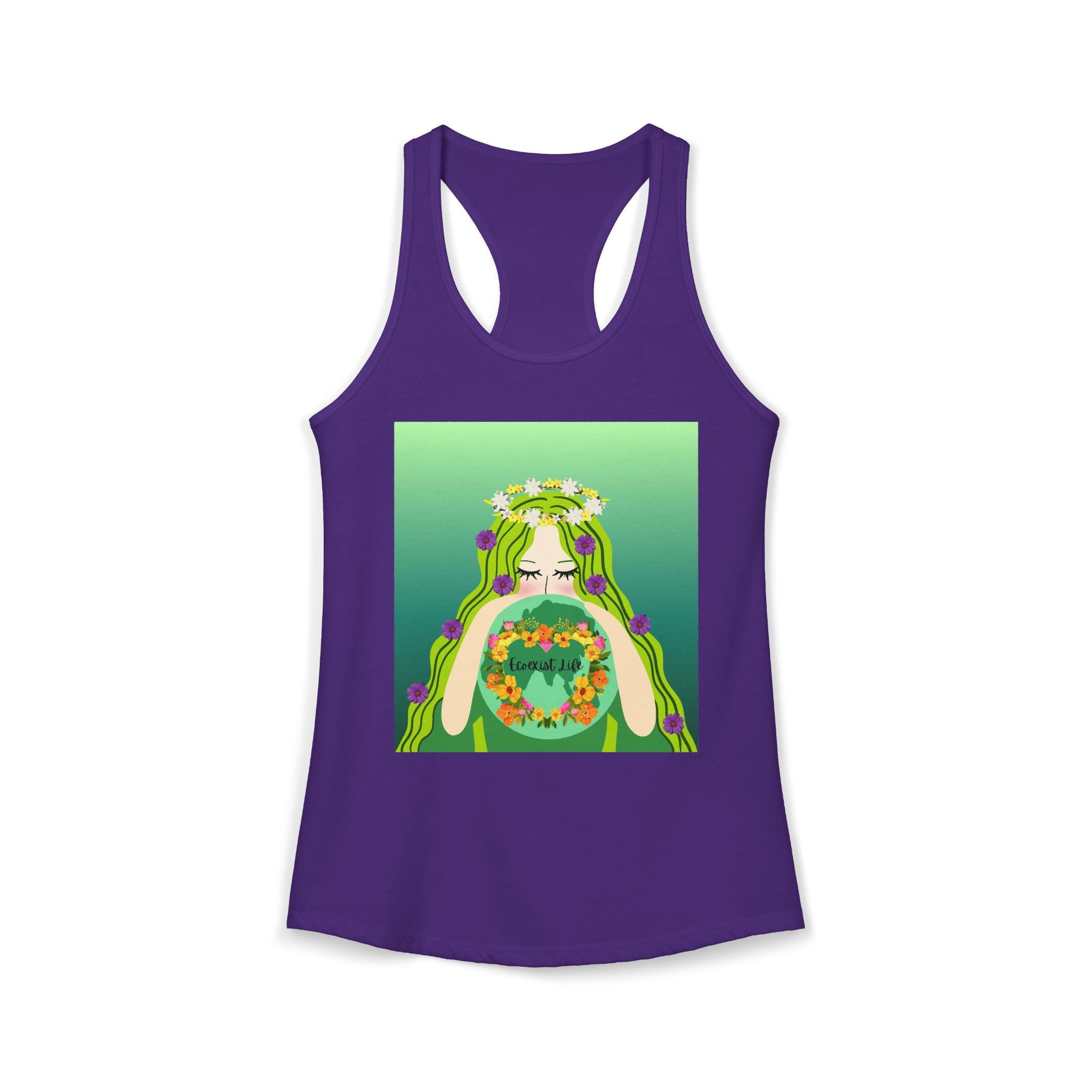Women's Ideal Racerback Tank-Ecoexist Life Shirt