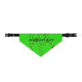 EcoExist-Life Green Clip-On Pet Bandana — Eco-Friendly Paw Print Dog & Cat Scarf