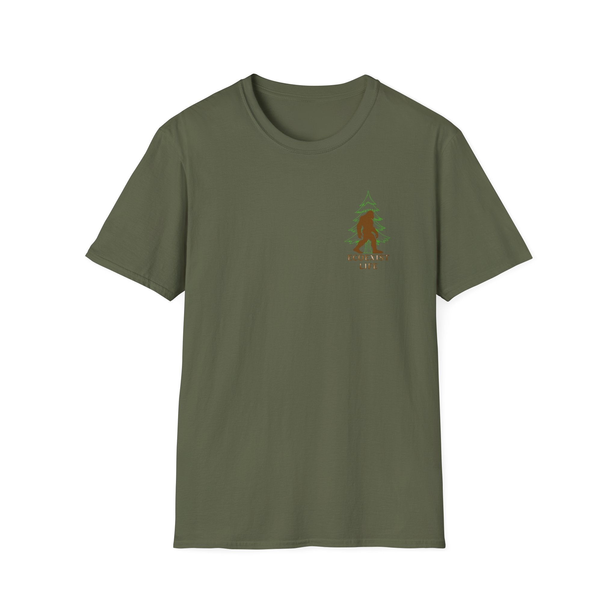 Ecoexist Sasquatch T‑Shirt — Nature Lover Bigfoot Graphic Tee