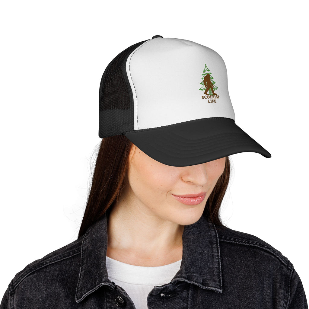 Bigfoot Forest Trucker Cap - Sasquatch Woodland Mesh Hat
