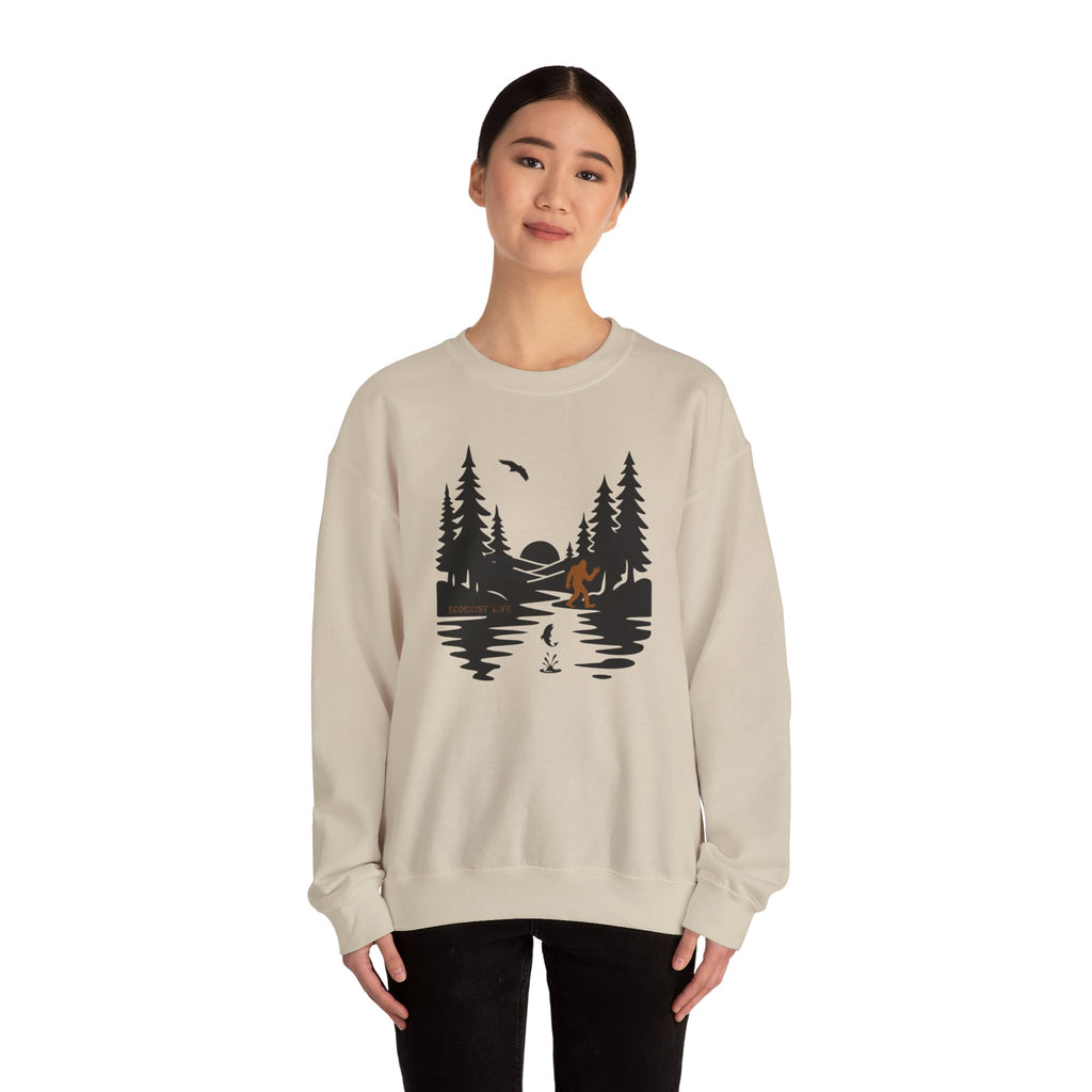 Wildlife Lake Scene Sweatshirt — Livin the Wild Life Crewneck-Ecoexist Life