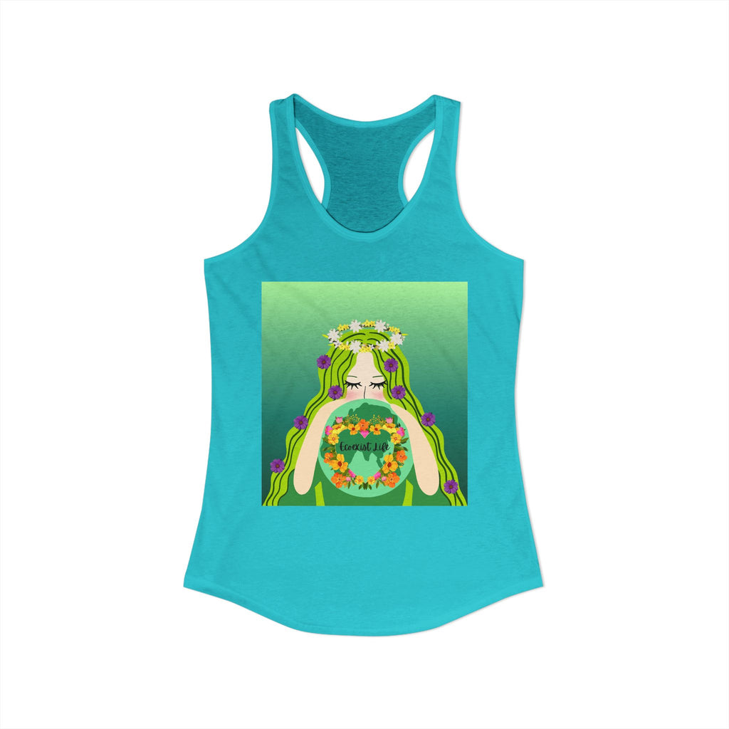 Women's Ideal Racerback Tank-Ecoexist Life Shirt