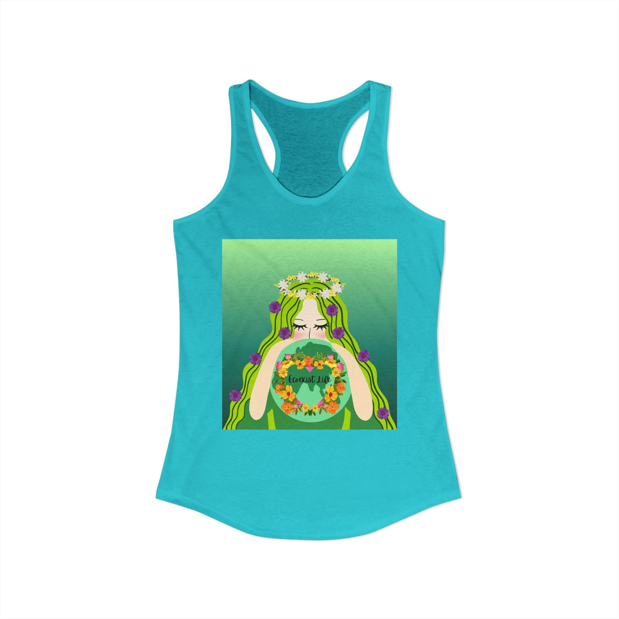 Women's Ideal Racerback Tank-Ecoexist Life Shirt