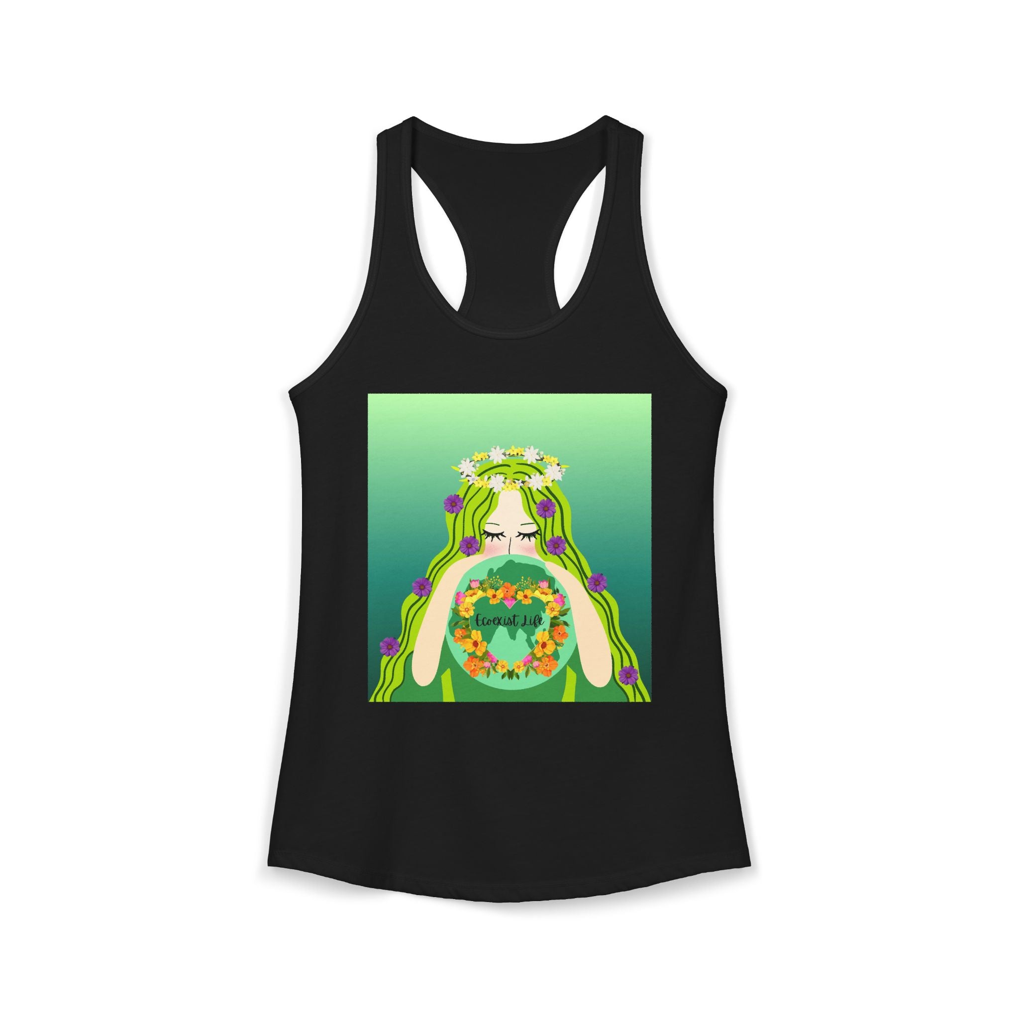 Women's Ideal Racerback Tank-Ecoexist Life Shirt