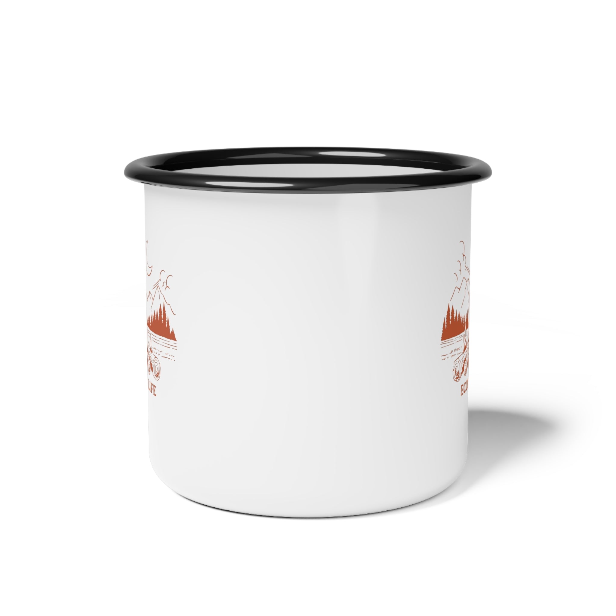Enamel Camp Cup — 'Ecoexist Life' Sasquatch Camping Mug