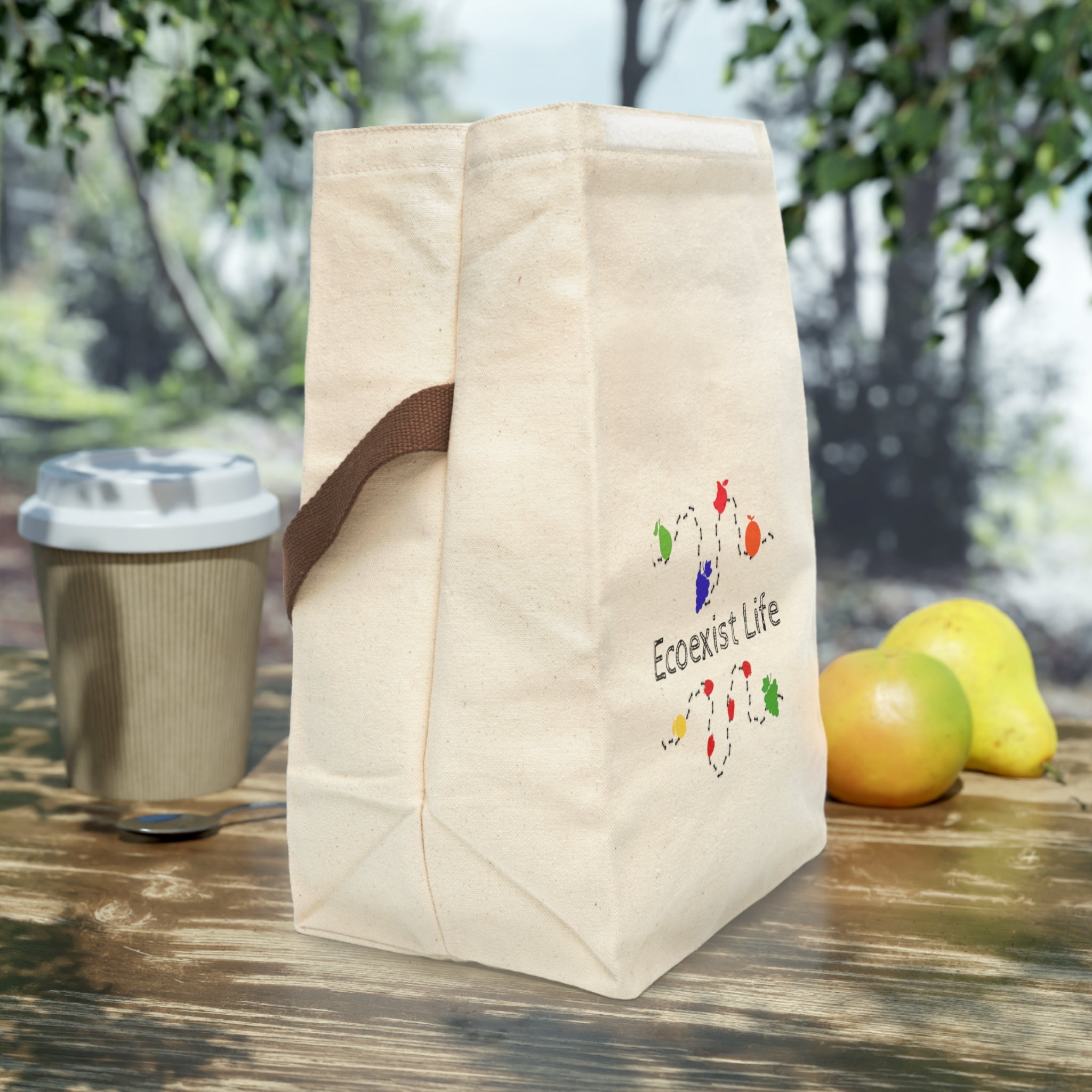 Canvas Lunch Bag — Ecoexist Life Reusable Tote with Strap