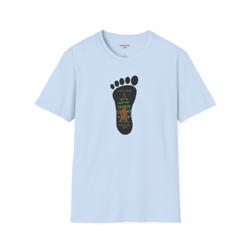 Bigfoot Footprint T‑Shirt – 'I Believe' Forest Sasquatch Tee